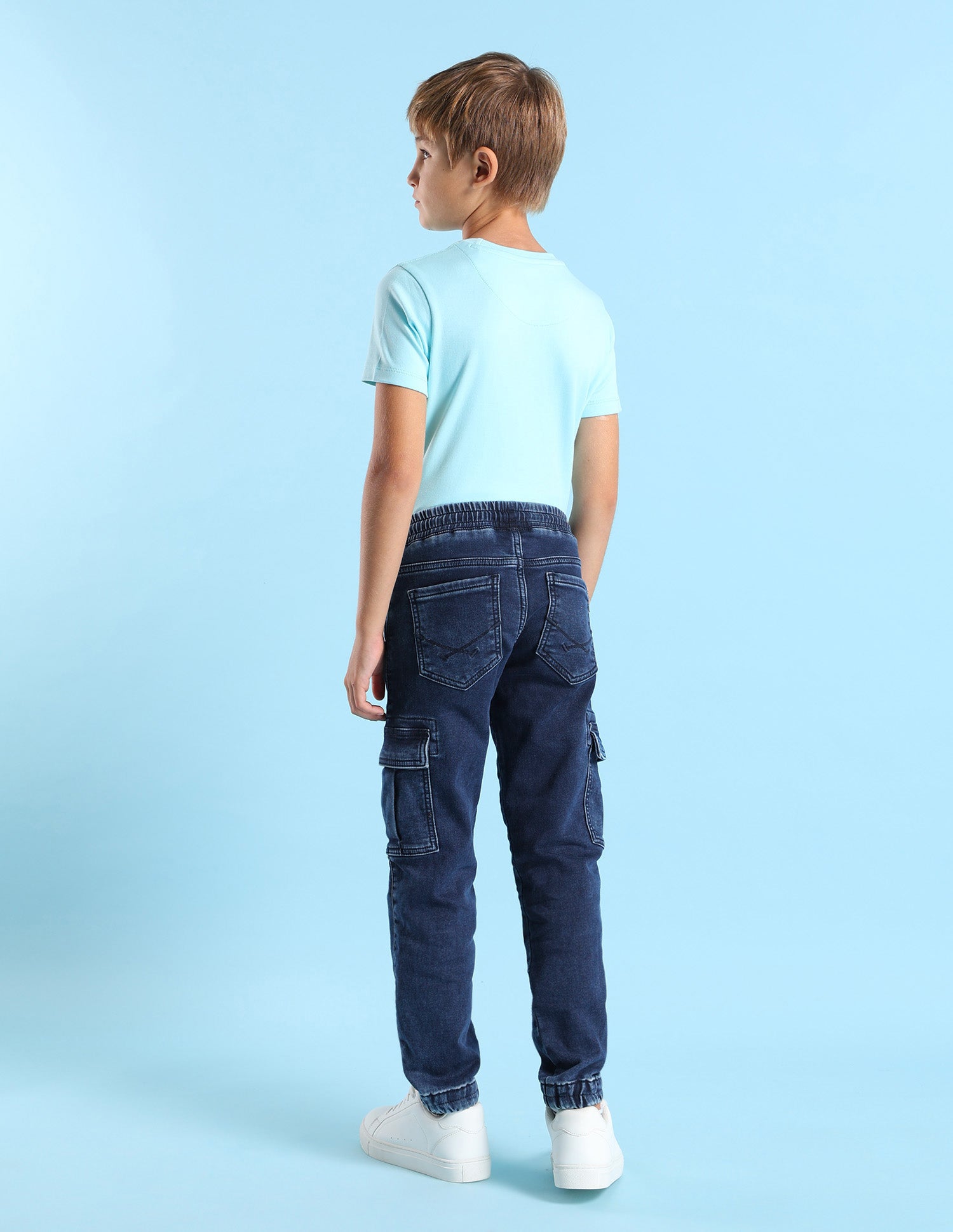 Boys Mid Rise Jogger Jeans Dark Blue - U.S. POLO ASSN. | Large