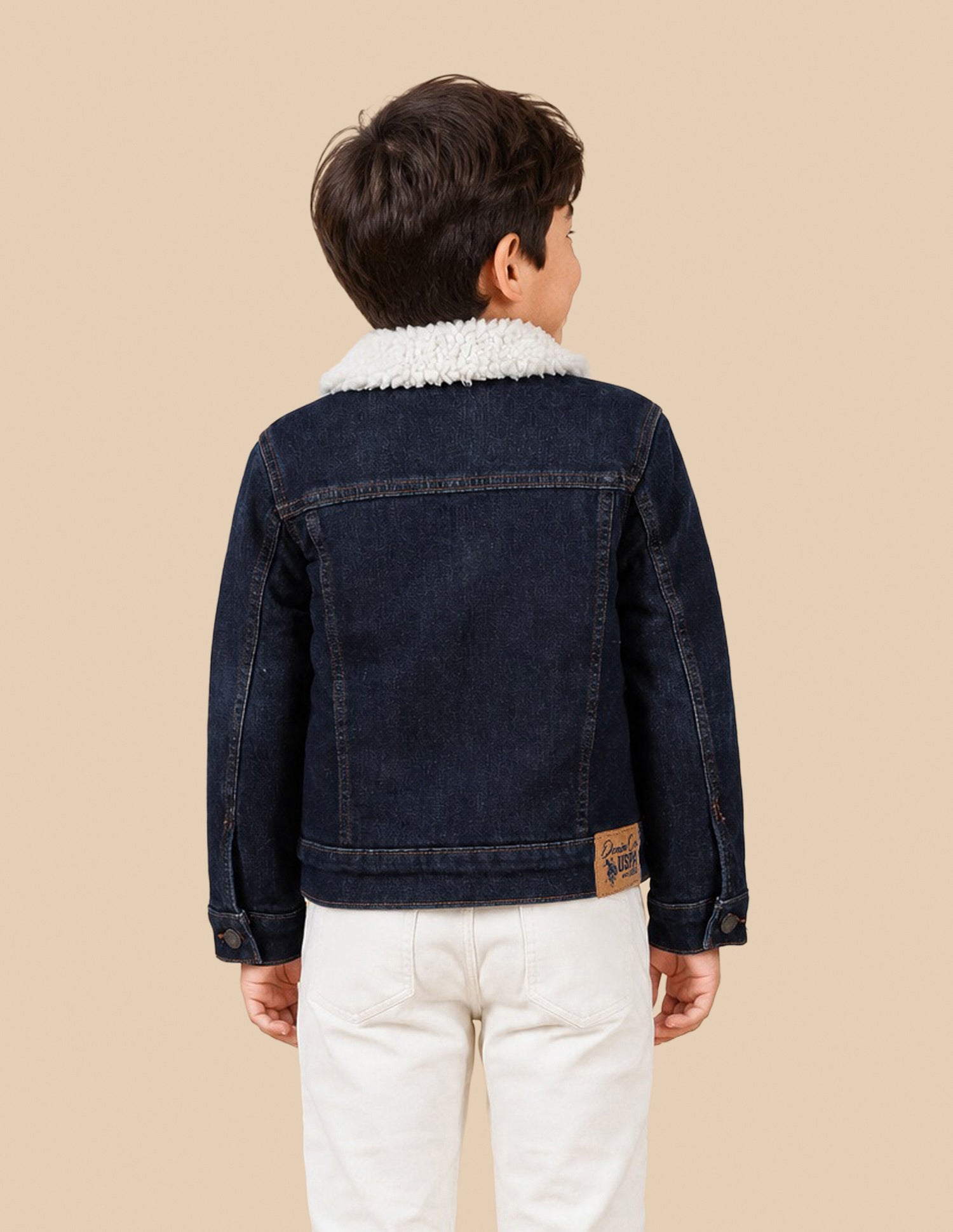 Solid Regular Fit Denim Jacket Dark Blue - U.S. Polo Assn. India | Large