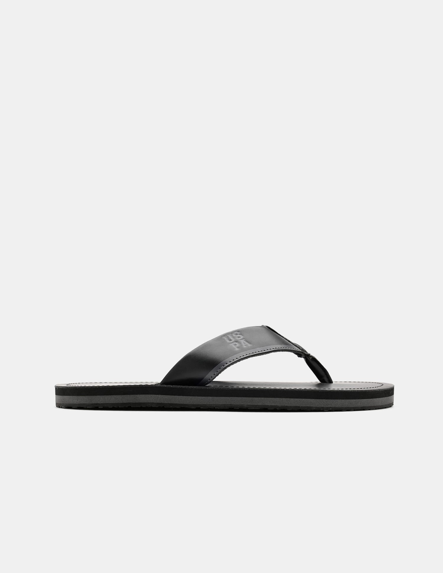 Men V-Strap Jane Flip Flops Black - U.S. Polo Assn. India | Large