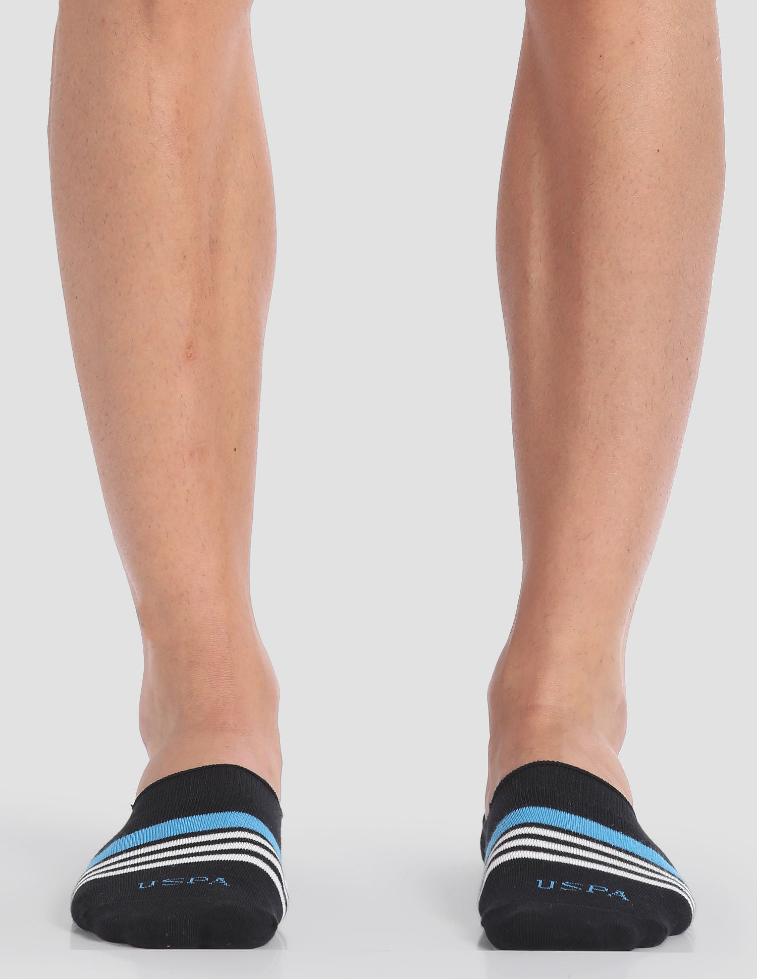 Silicone Grip No Show I646 Socks - Pack Of 3 Navy, Black and Grey - U.S. POLO ASSN. | Large