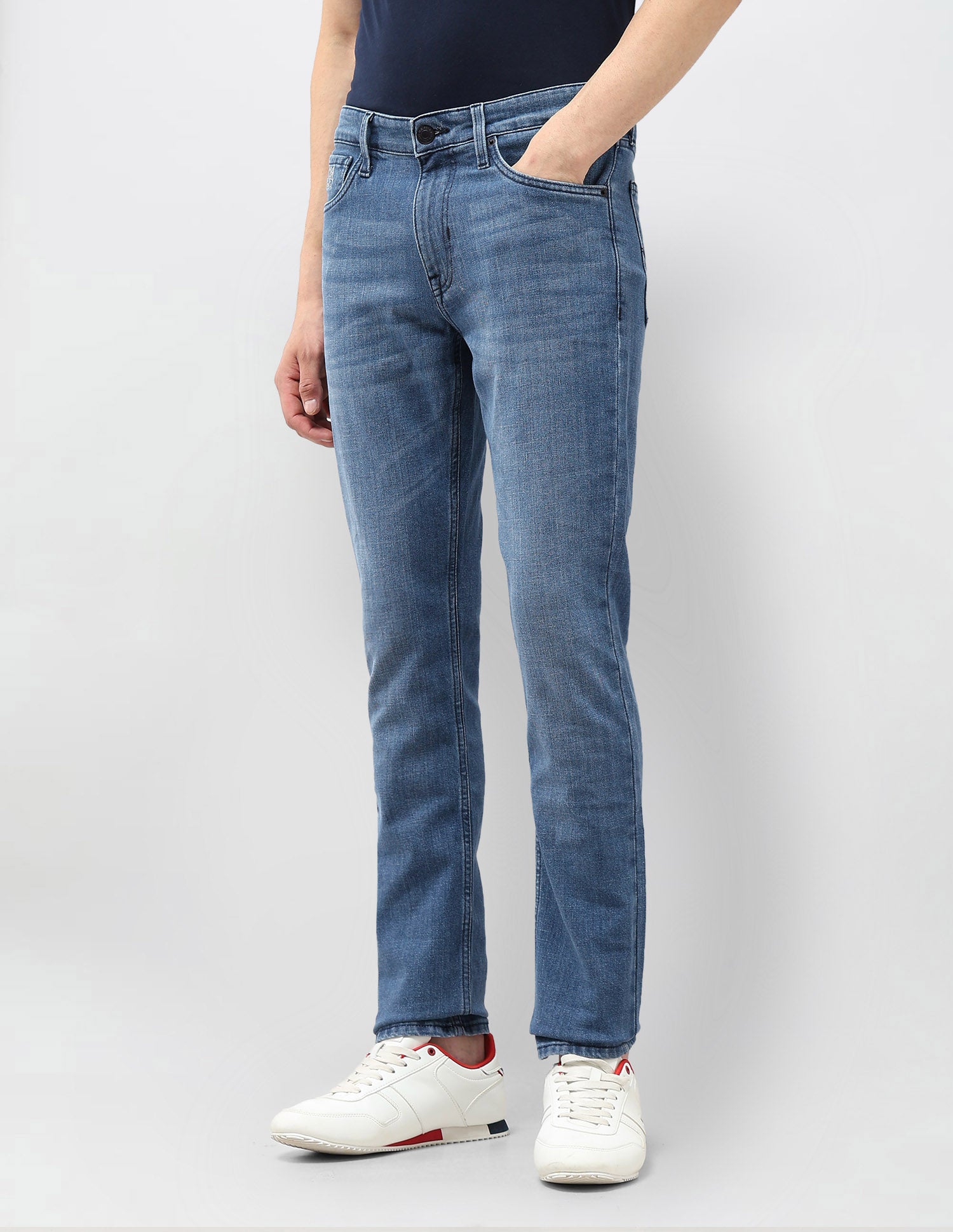 Brandon Slim Tapered Fit Whiskered Jeans Indigo - U.S. POLO ASSN. | Large