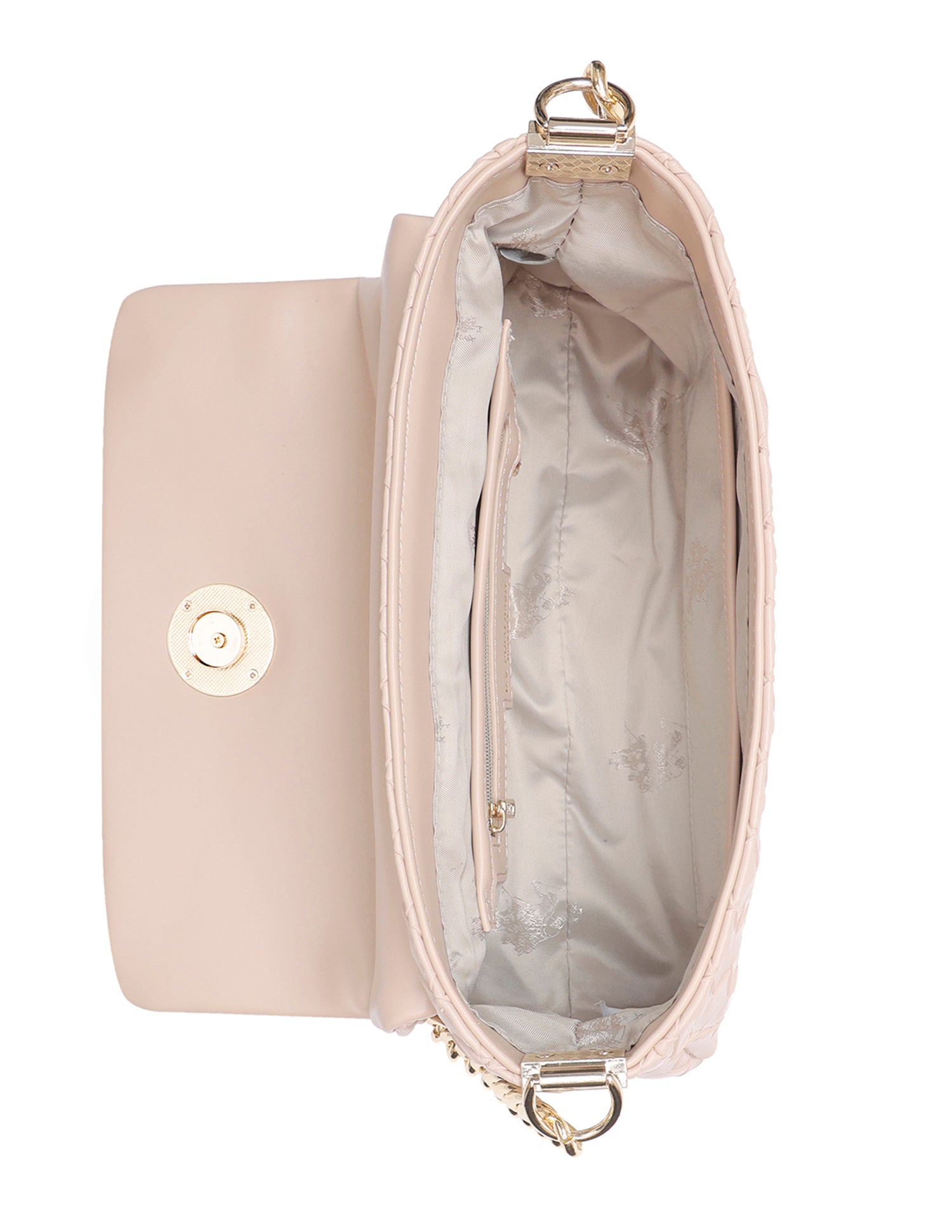 Women Angie Patterned Weave Crossbody Bag Nude - U.S. POLO ASSN. | Large