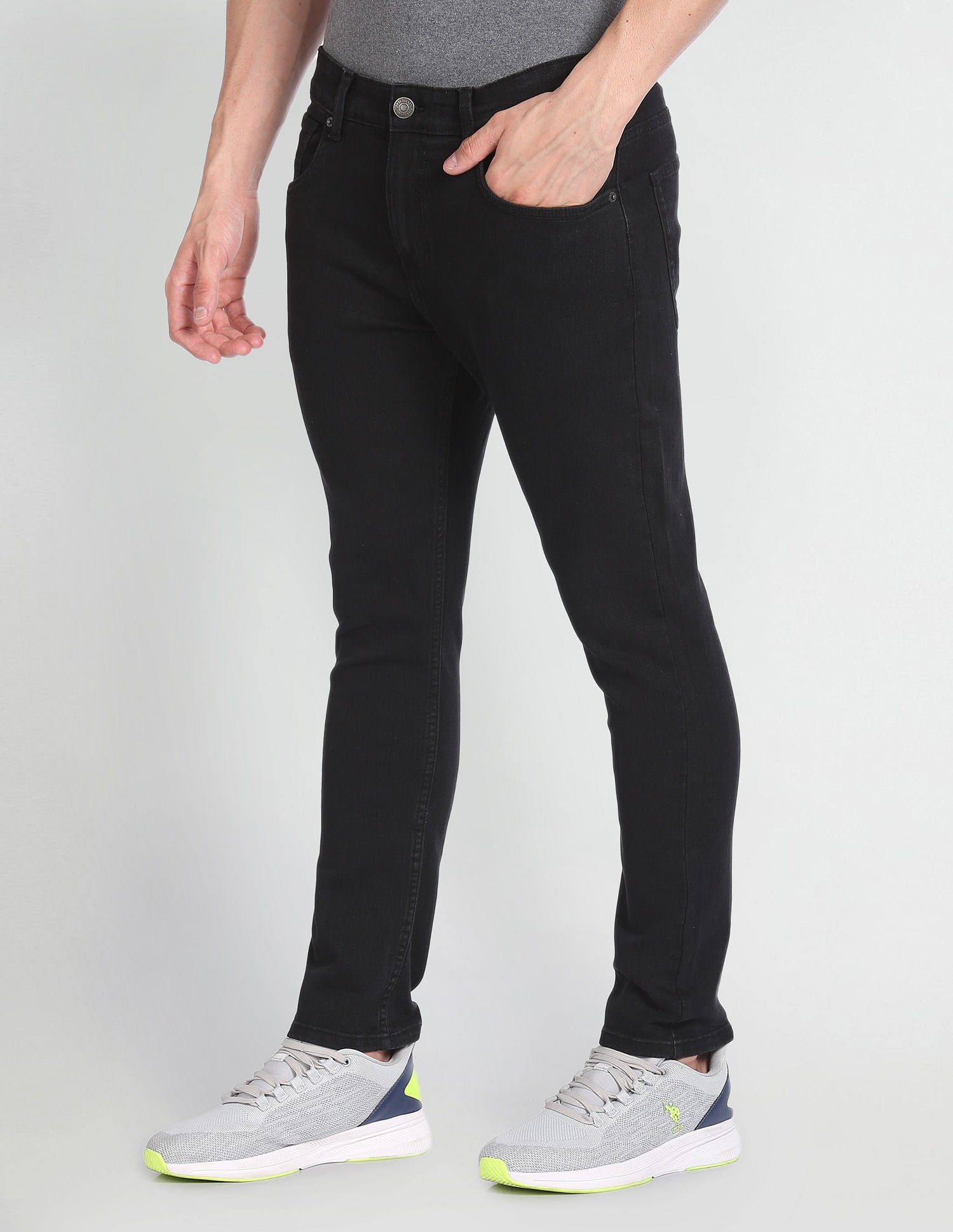 Henry Cropped Fit Black Jeans Black - U.S. Polo Assn. India | Large