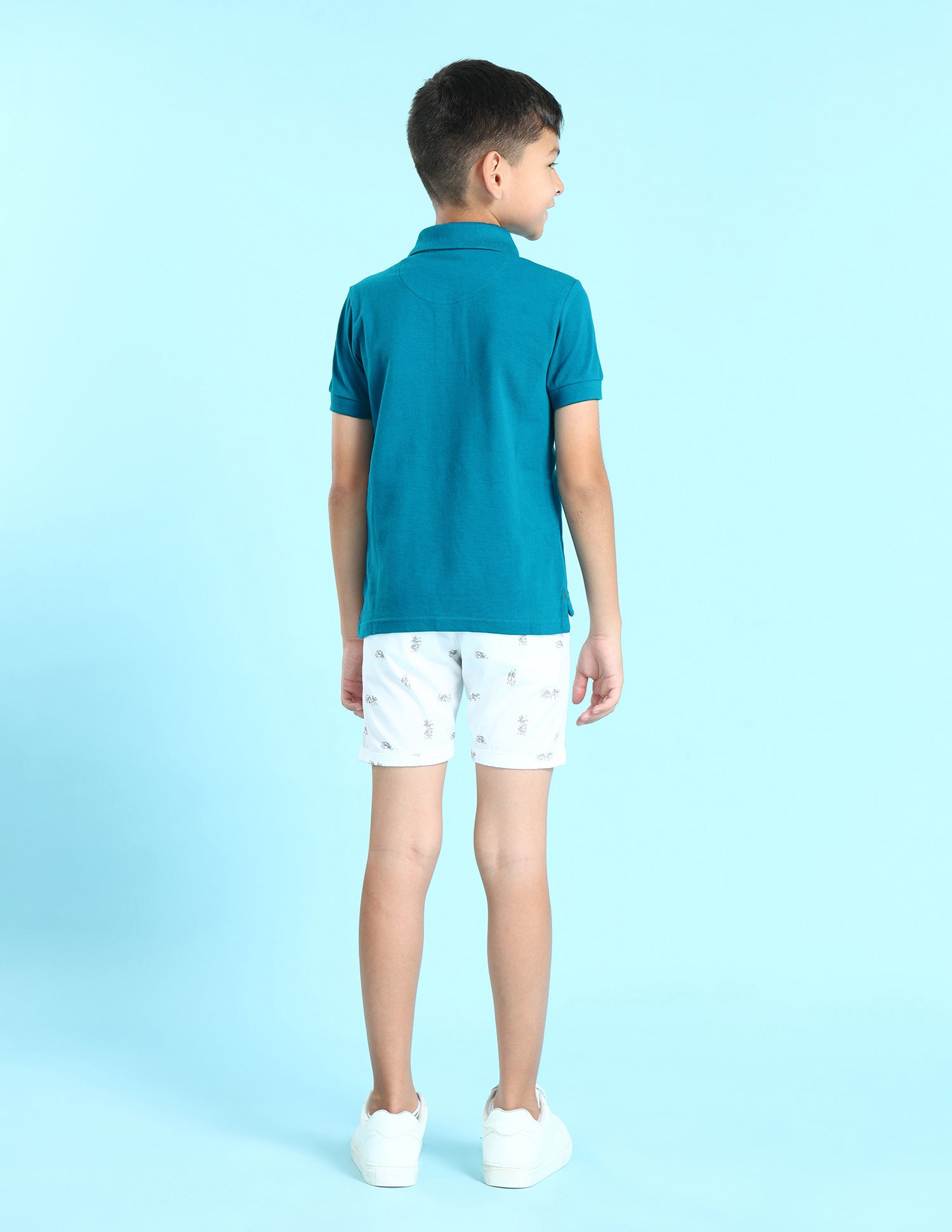 Boys Cotton Pique Polo Shirt Teal - U.S. POLO ASSN. | Large