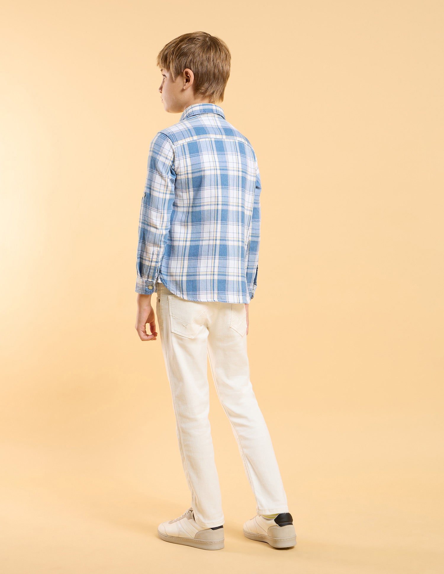 Boys Dobby All Over Printed Shirt Indigo - U.S. POLO ASSN. | Large