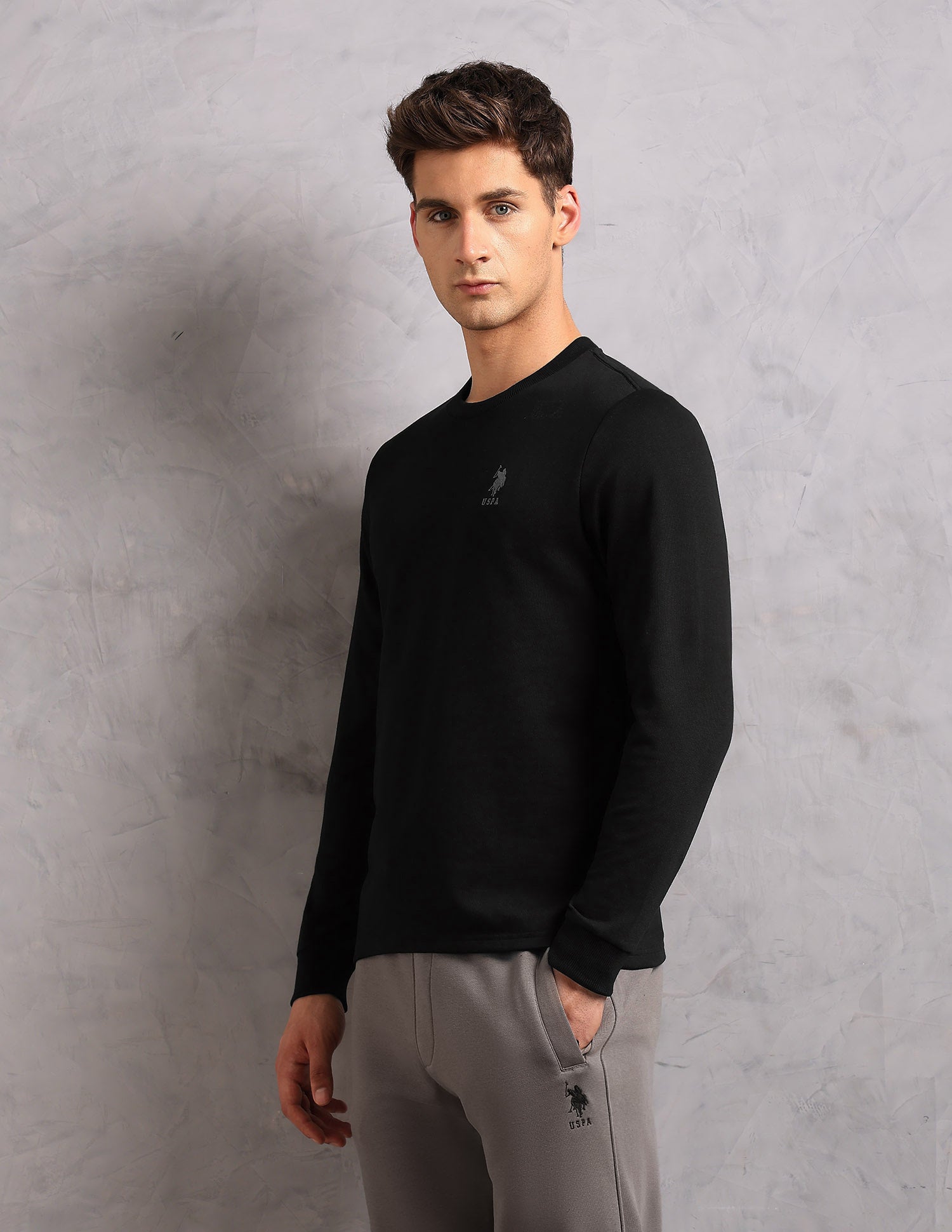 Comfort Fit Solid OEE14 Lounge T-Shirt - Pack Of 1 Black - U.S. POLO ASSN. | Large