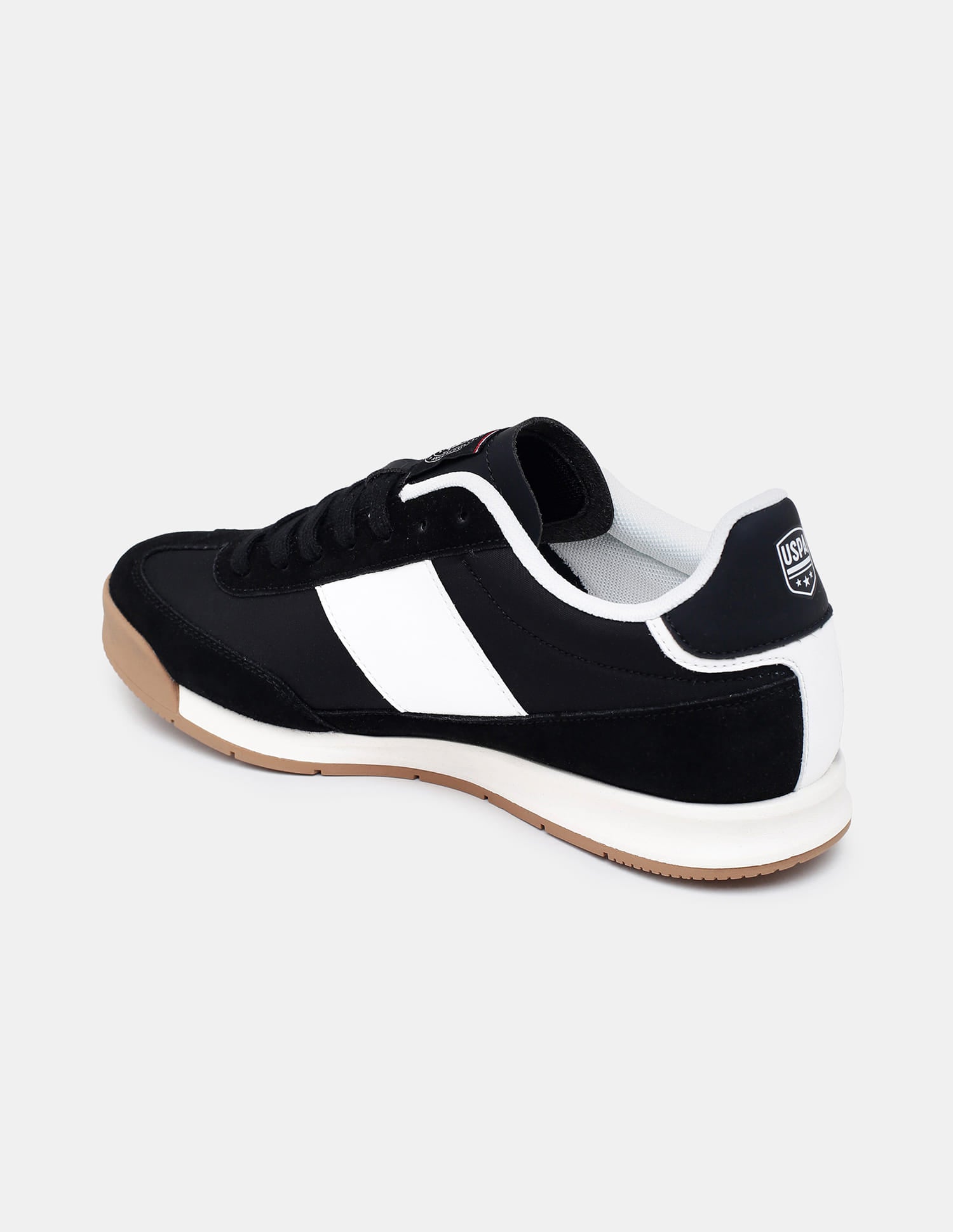 Colour Blocked Lace Ups Gallop Sneakers Black - U.S. Polo Assn. India | Large