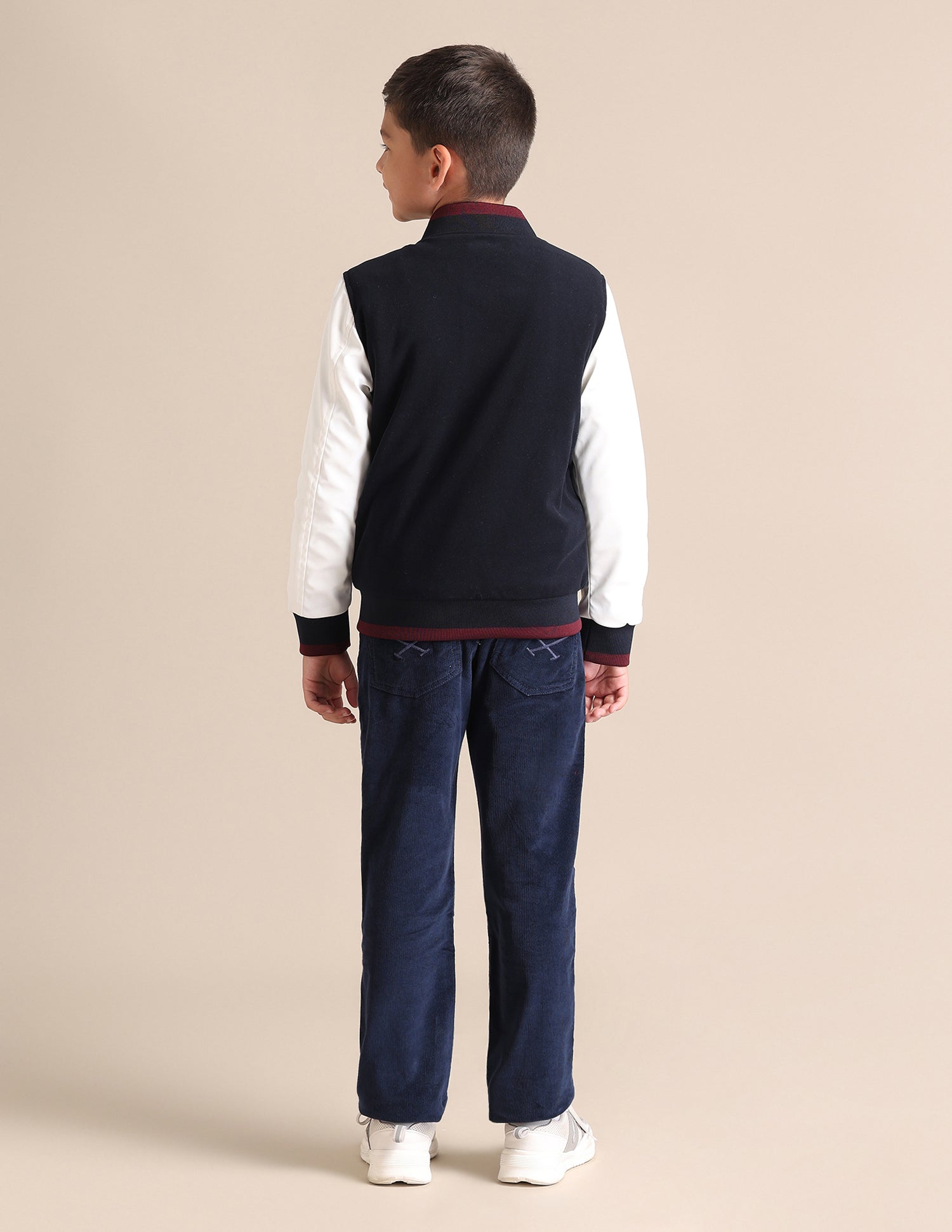 Boys Colour Blocked Spread Collar Jacket Navy - U.S. POLO ASSN. | Large