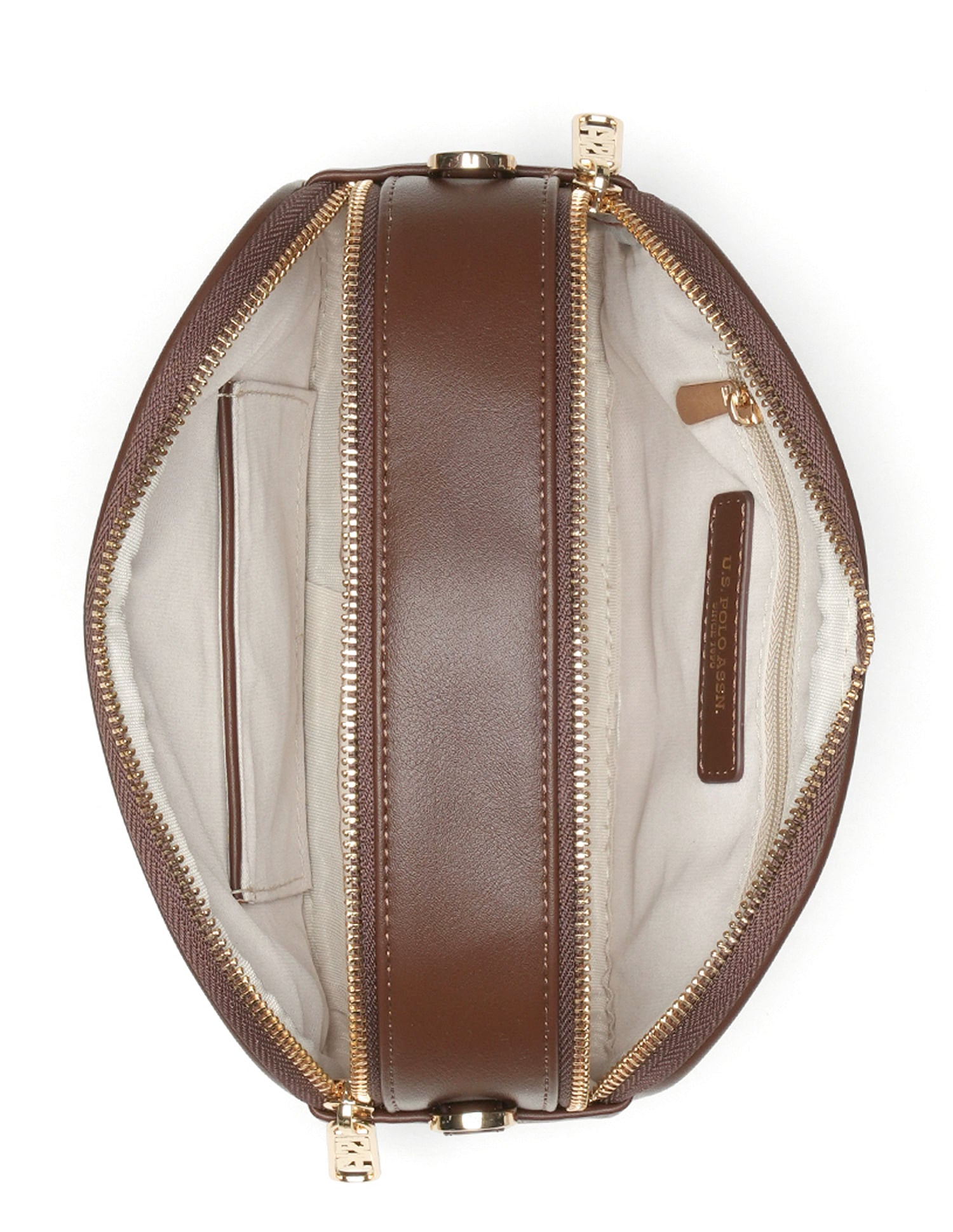 Ruth Monogram Cross Body Bag Tan - U.S. POLO ASSN. | Large