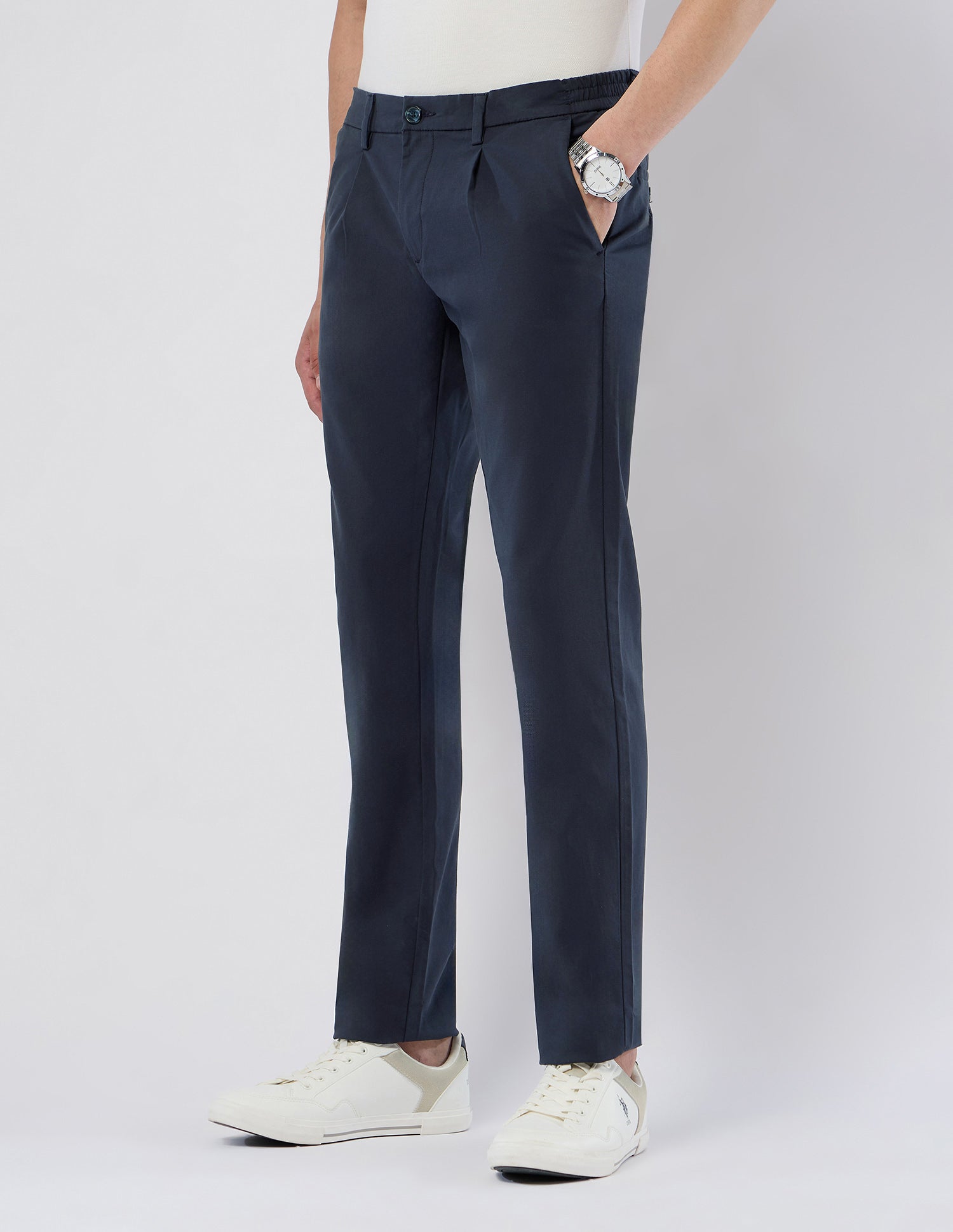 Mid Rise Denver Slim Fit Trousers Navy - U.S. POLO ASSN. | Large