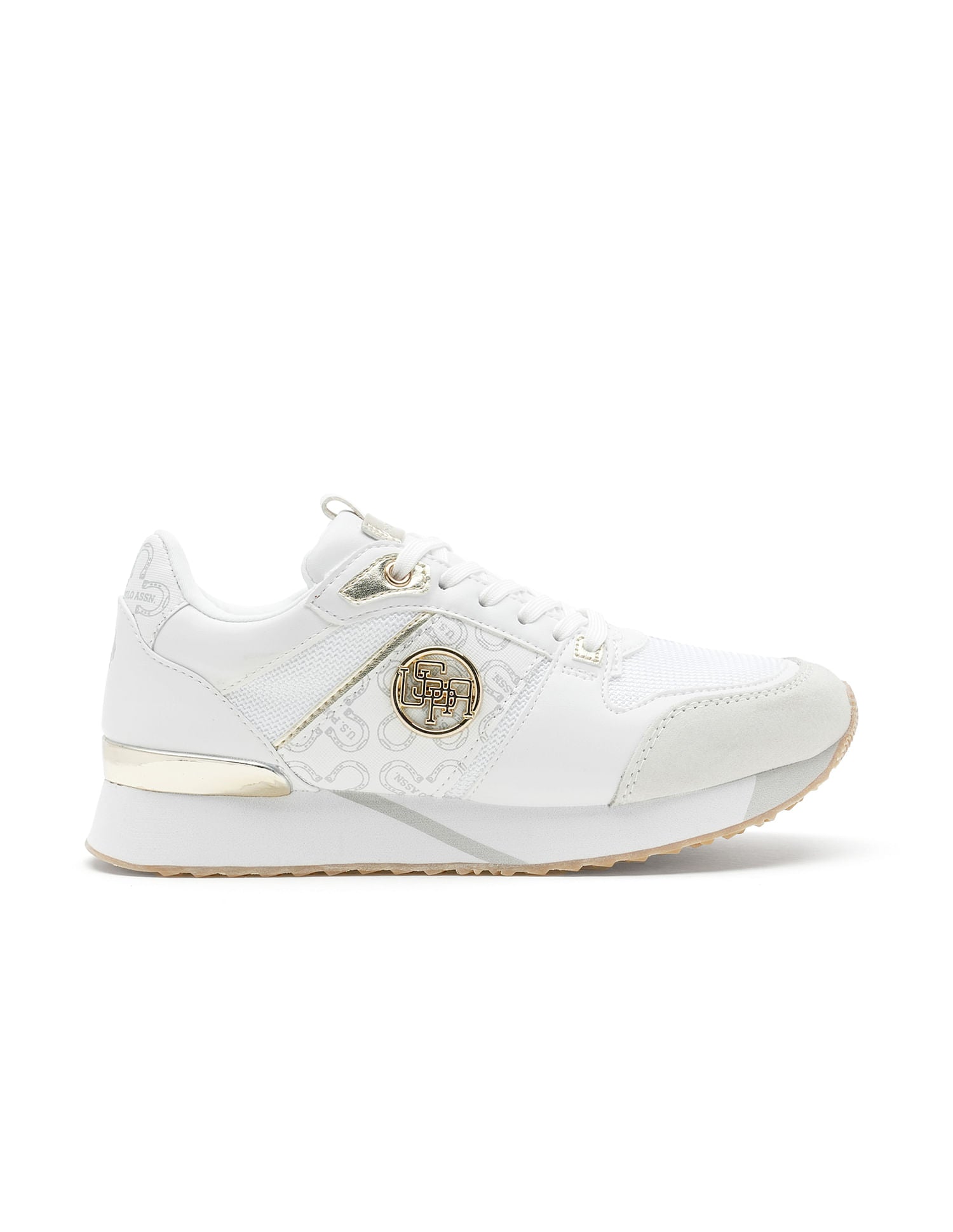 Women Metallic Logo Stella Sneakers White - U.S. POLO ASSN. | Large