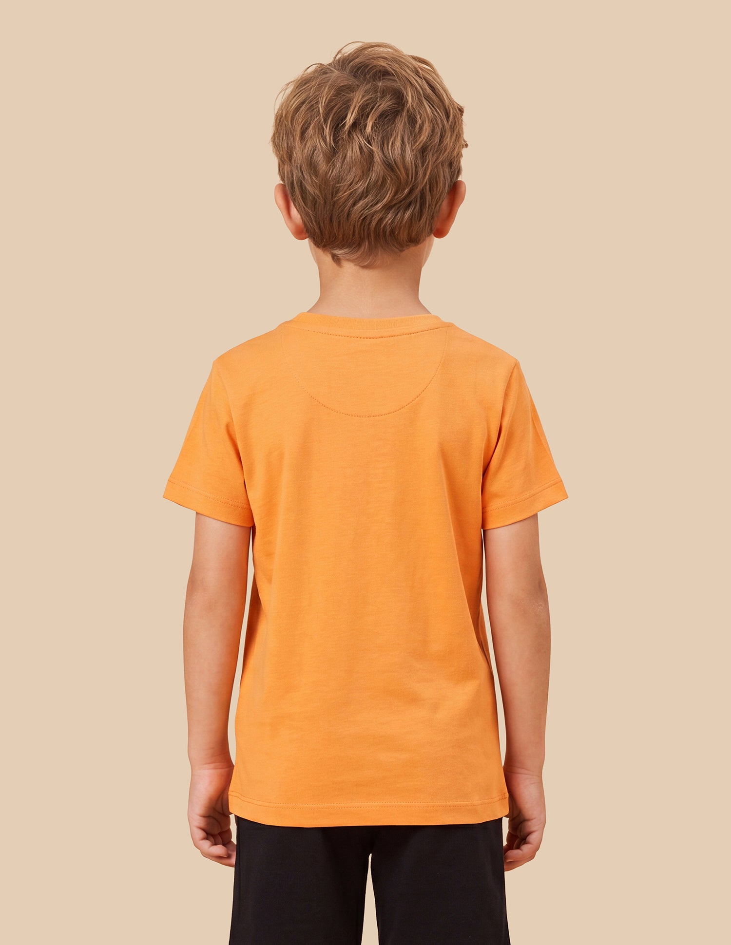 Brand Printed Regular Fit T-Shirt Light Orange - U.S. Polo Assn. India | Large