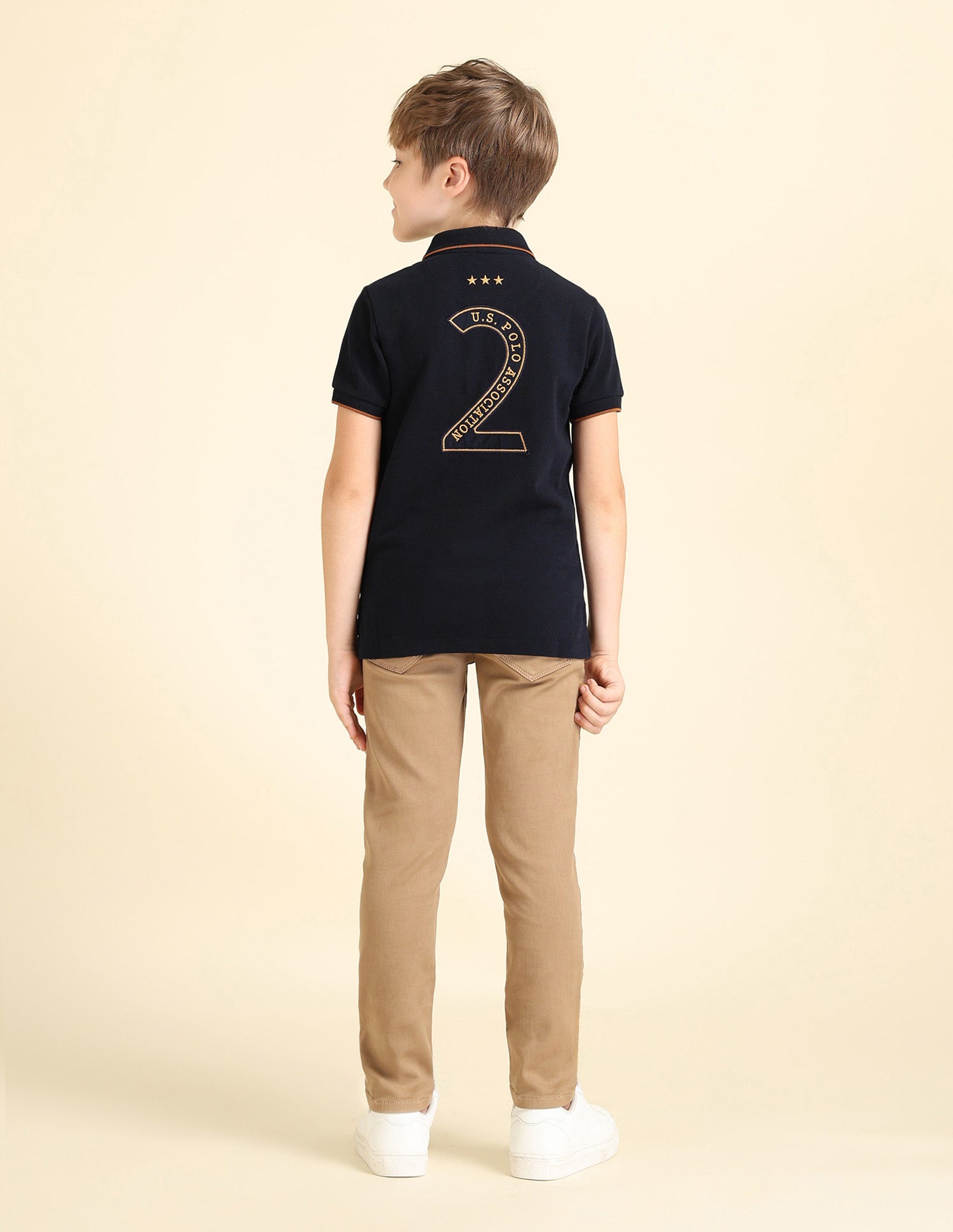 Boys Brand Appliqued Regular Fit Polo Shirt Navy - U.S. POLO ASSN. | Large