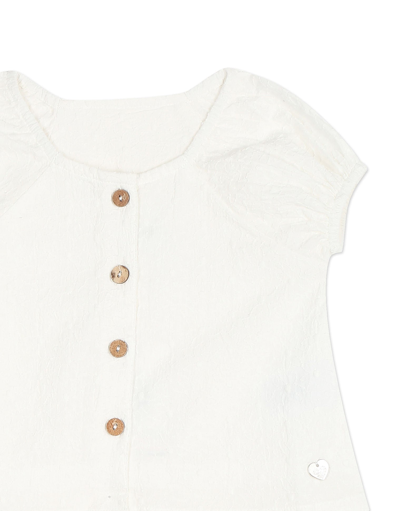 Puff Sleeve Embroidered Top White - U.S. POLO ASSN. | Large