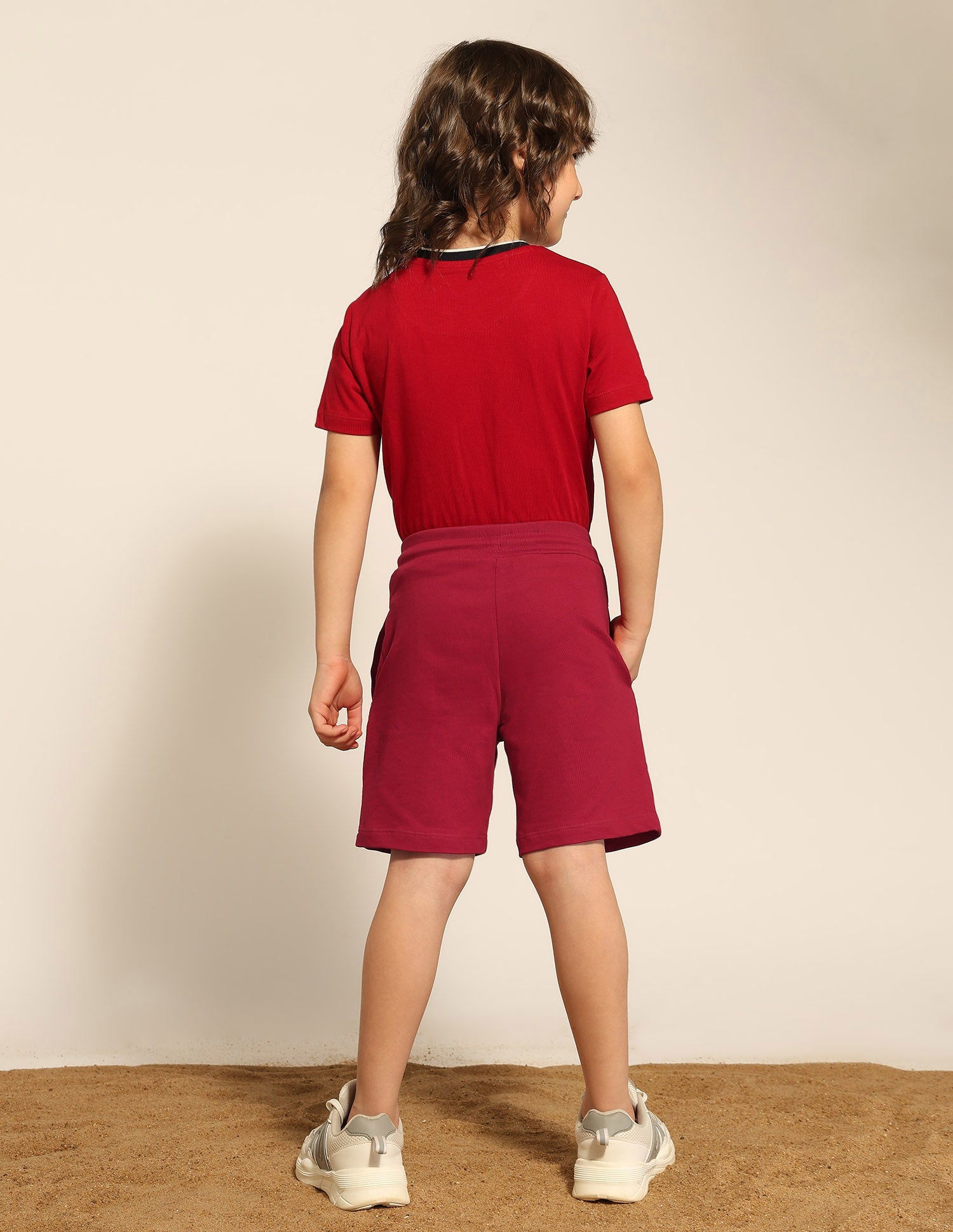 Boys Pure Cotton Mid Rise Shorts Red - U.S. POLO ASSN. | Large