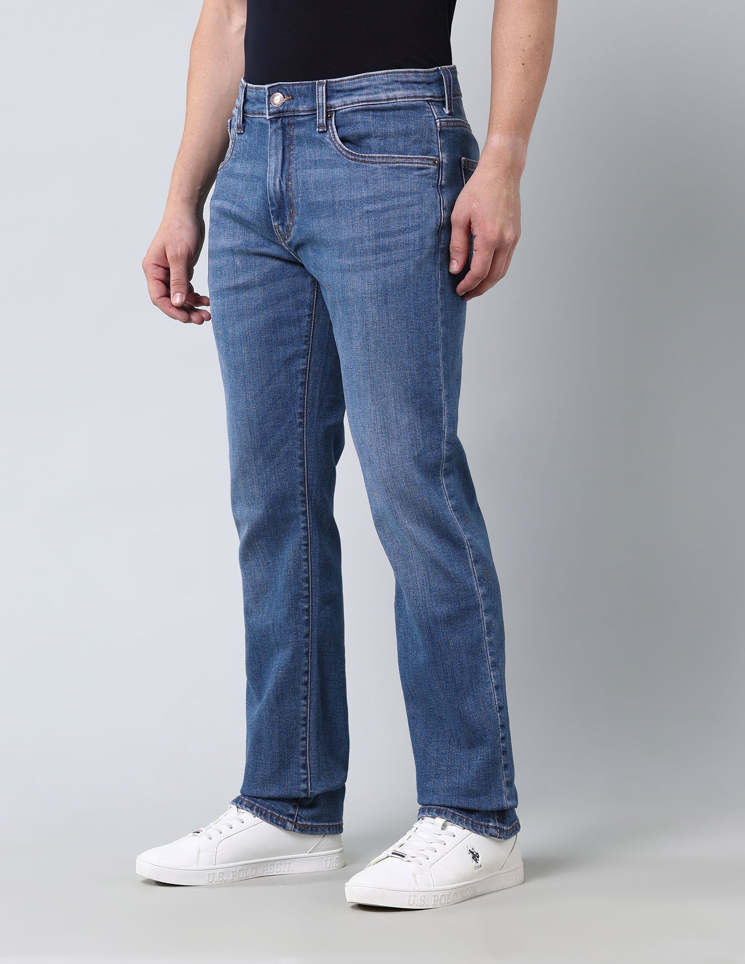 Mid Rise Harold Slim Straight Fit Jeans Blue - U.S. POLO ASSN. | Large