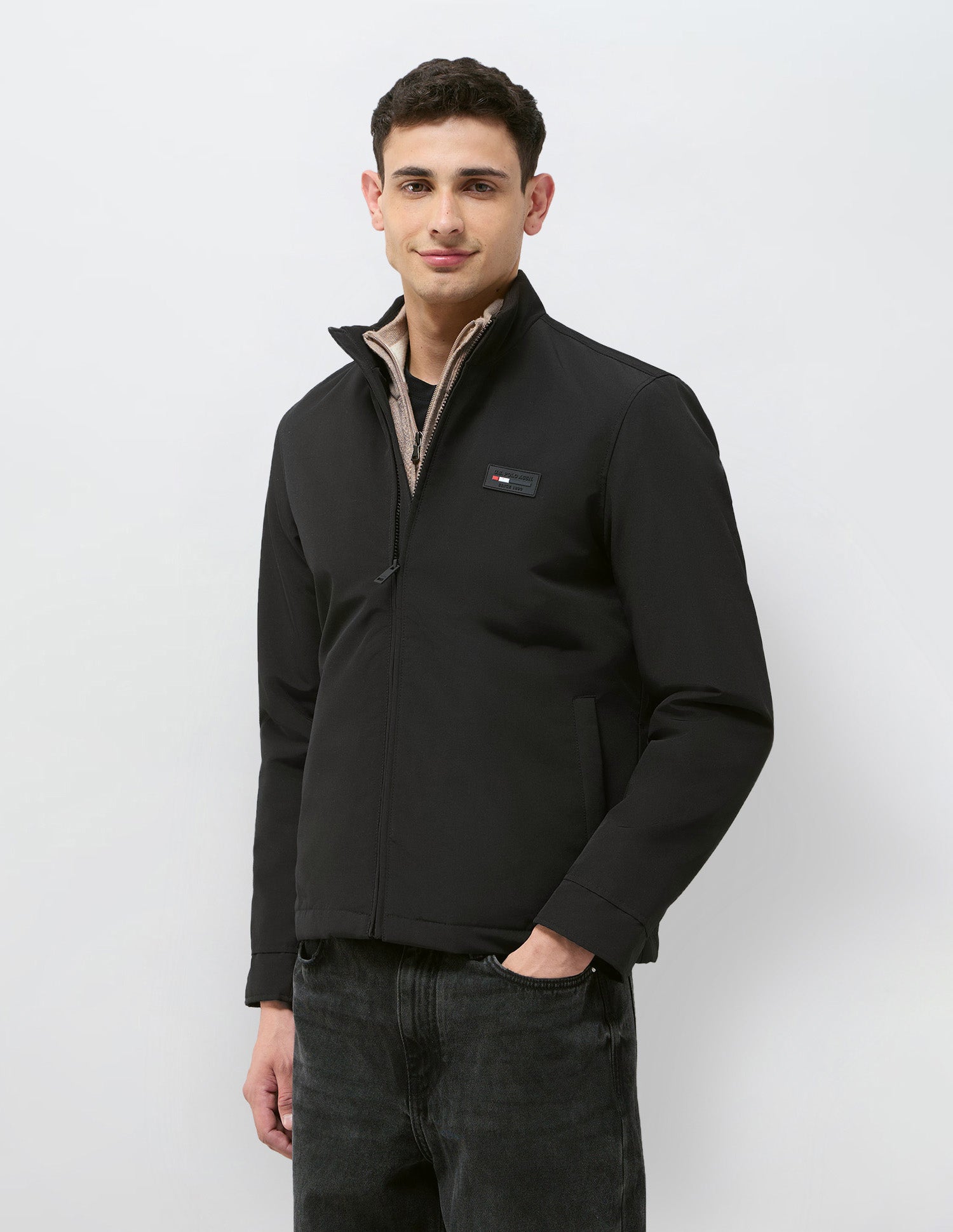 High Neck Solid Jacket Black - U.S. POLO ASSN. | Large