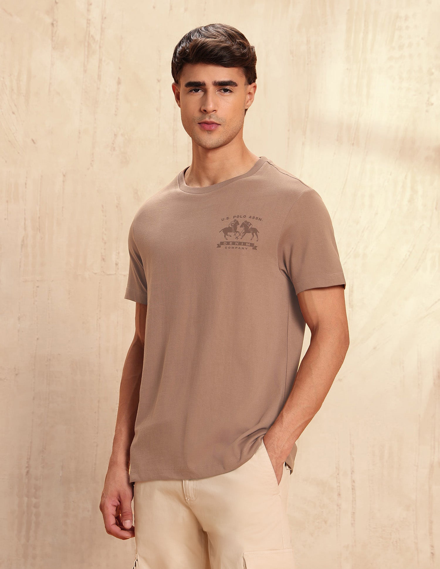 Graphic Printed Legend Of Horseshoe T-Shirt Brown - U.S. POLO ASSN. | Large