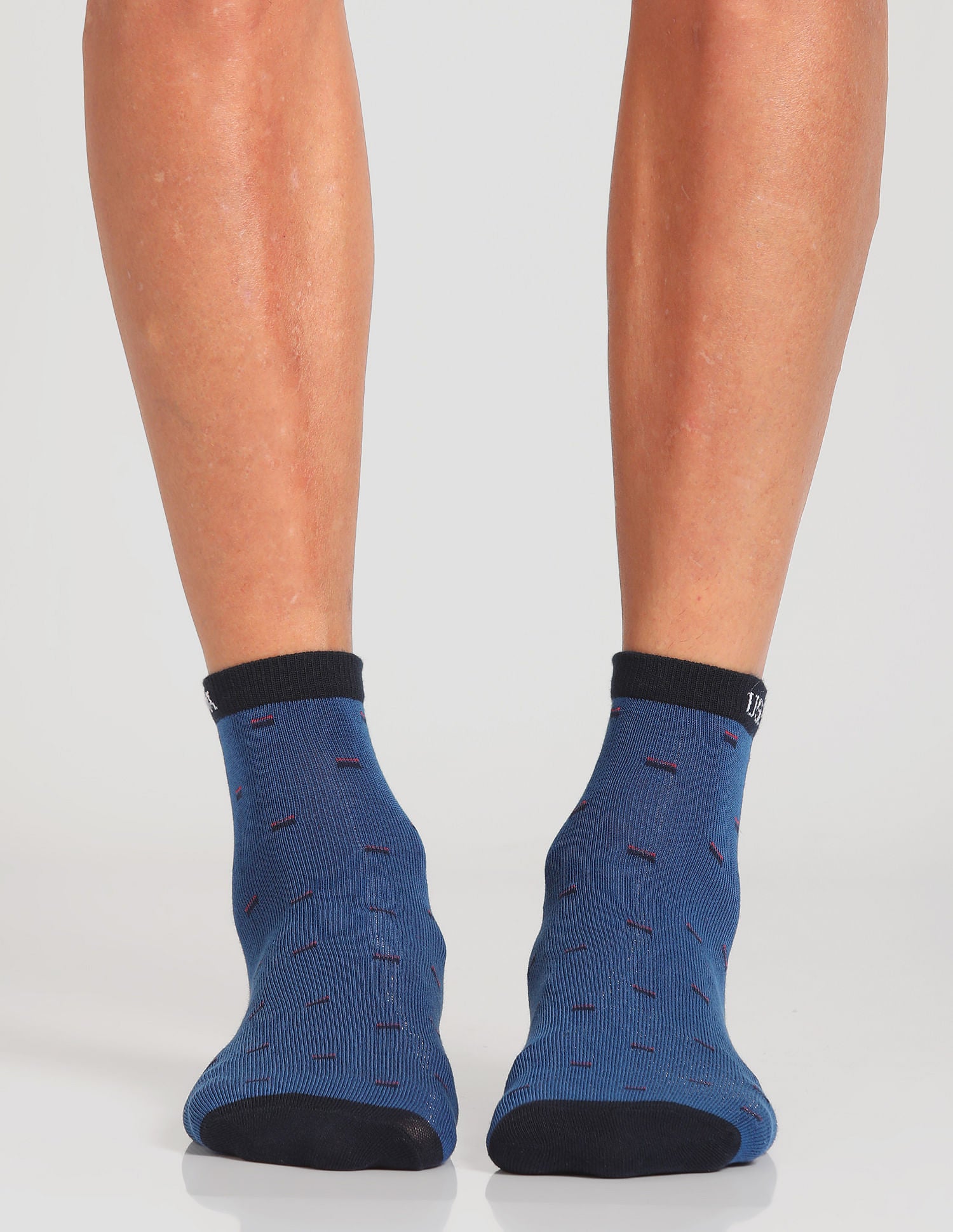 Aloe Finish Ankle Length ES002 Socks - Pack Of 3 White, Set Sail and Red - U.S. POLO ASSN. | Large