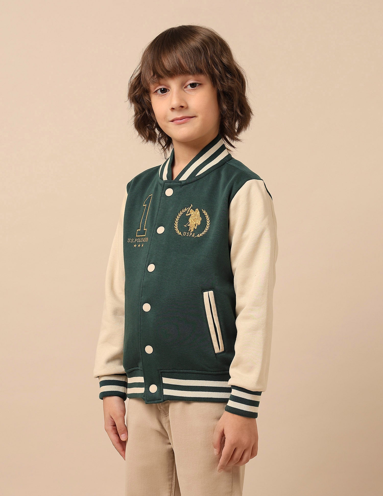 Boys Brand Embroidered Regular Fit Sweatshirt Dark Green - U.S. POLO ASSN. | Large