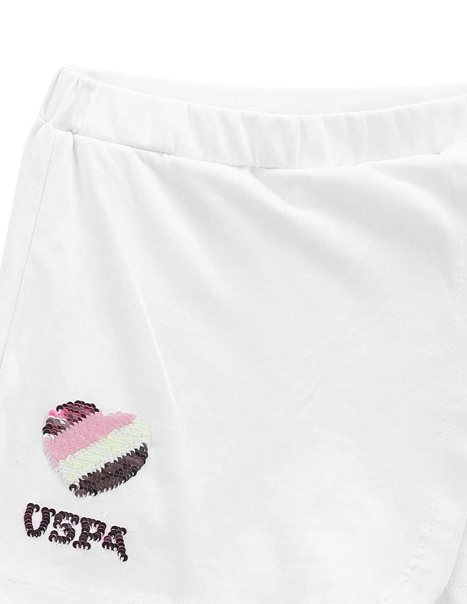 Girls Flip Sequence Cotton Skort White - U.S. POLO ASSN. | Large
