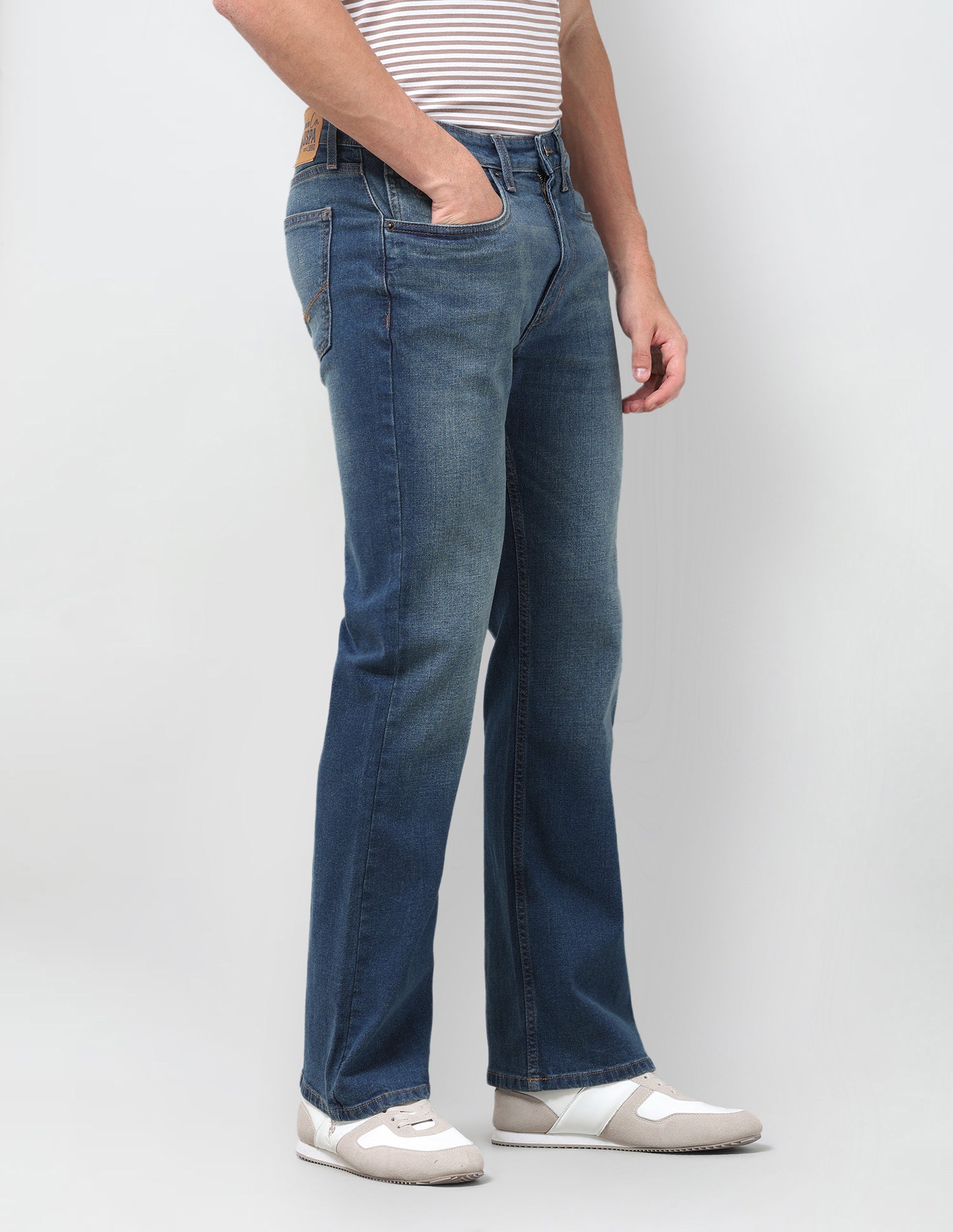 Connor Bootcut Fit Blue Jeans Mid Blue - U.S. Polo Assn. India | Large