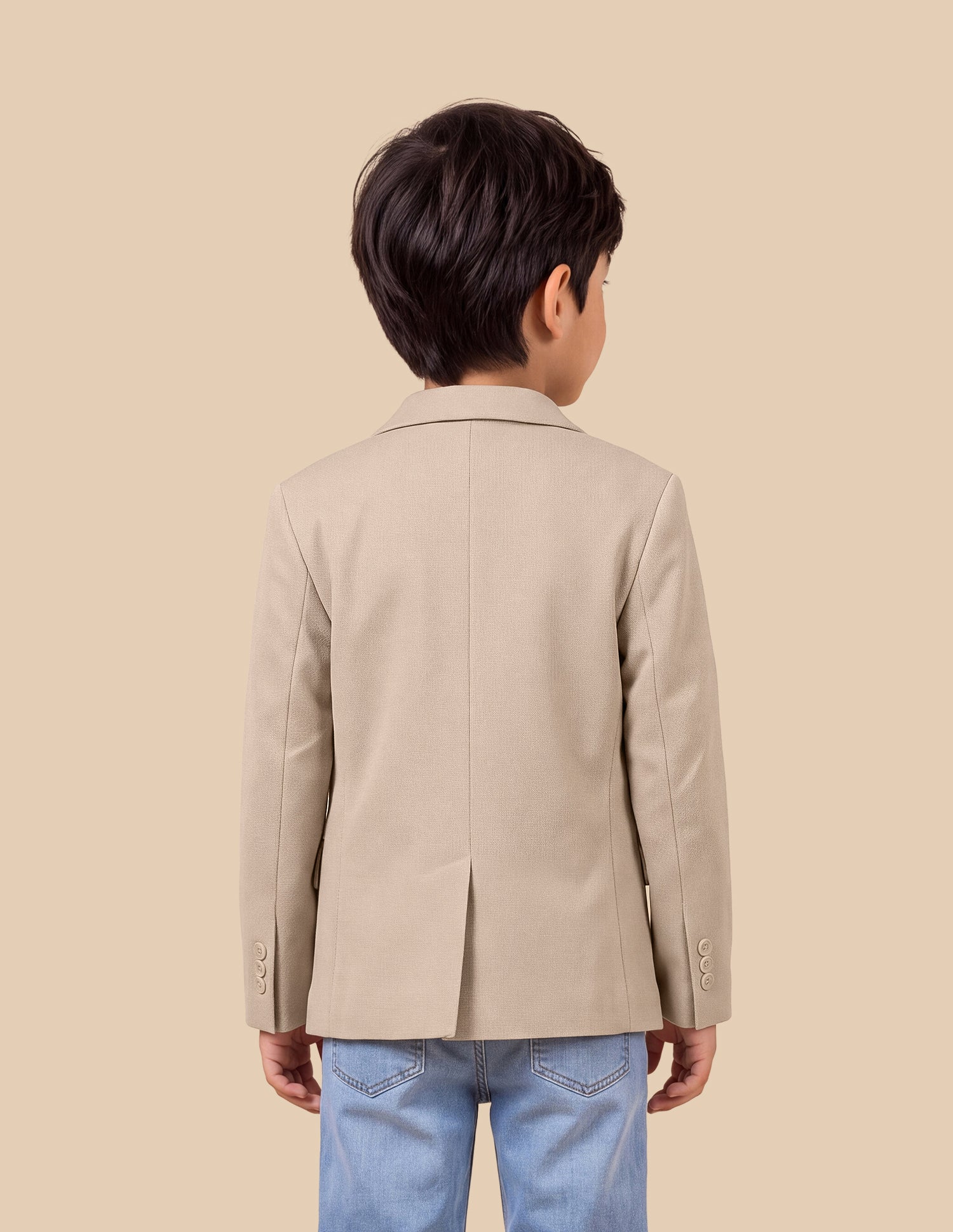 Solid Regular Fit Blazer Beige - U.S. Polo Assn. India | Large