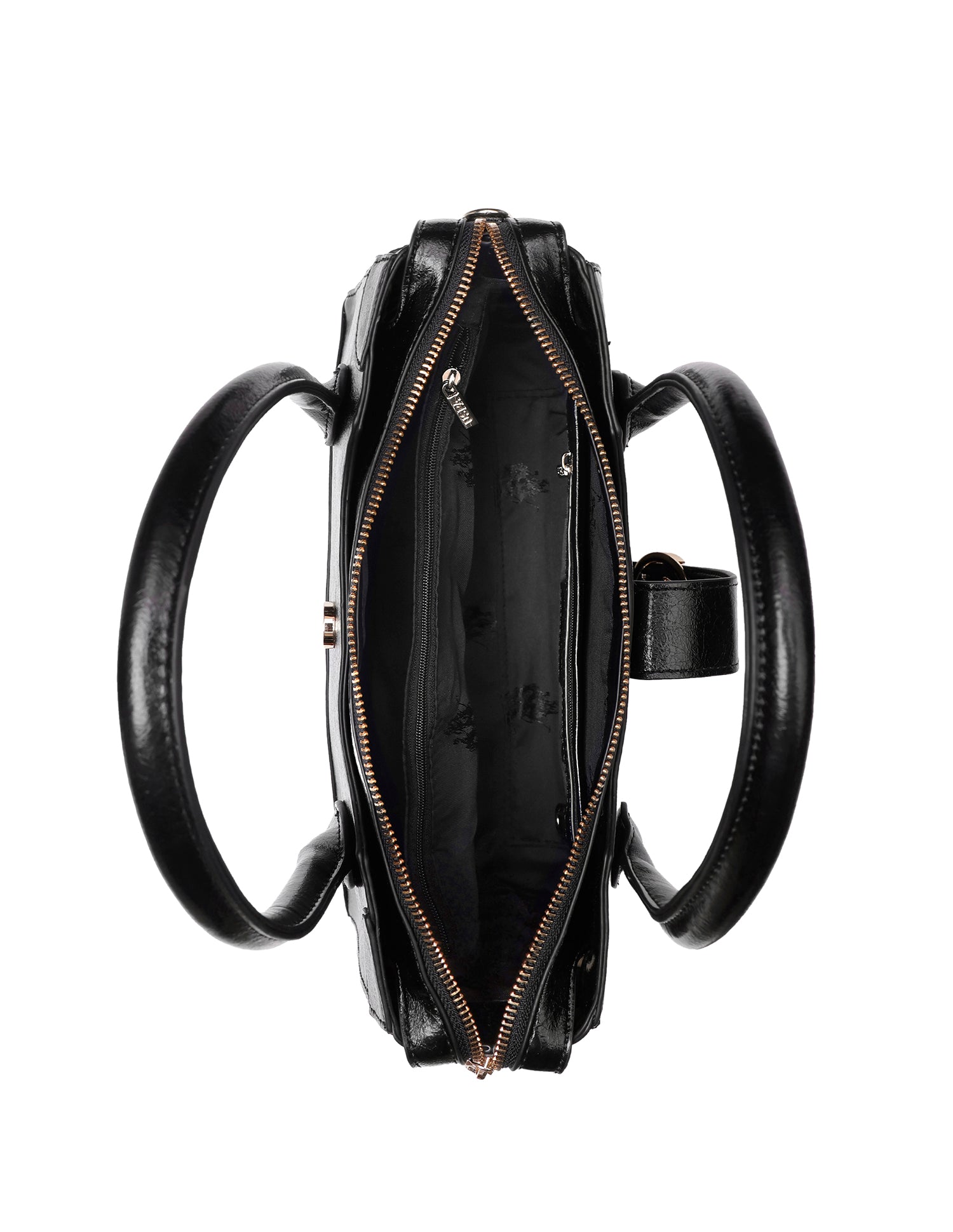 Women Ami Textured Satchel Bag Black - U.S. POLO ASSN. | Large