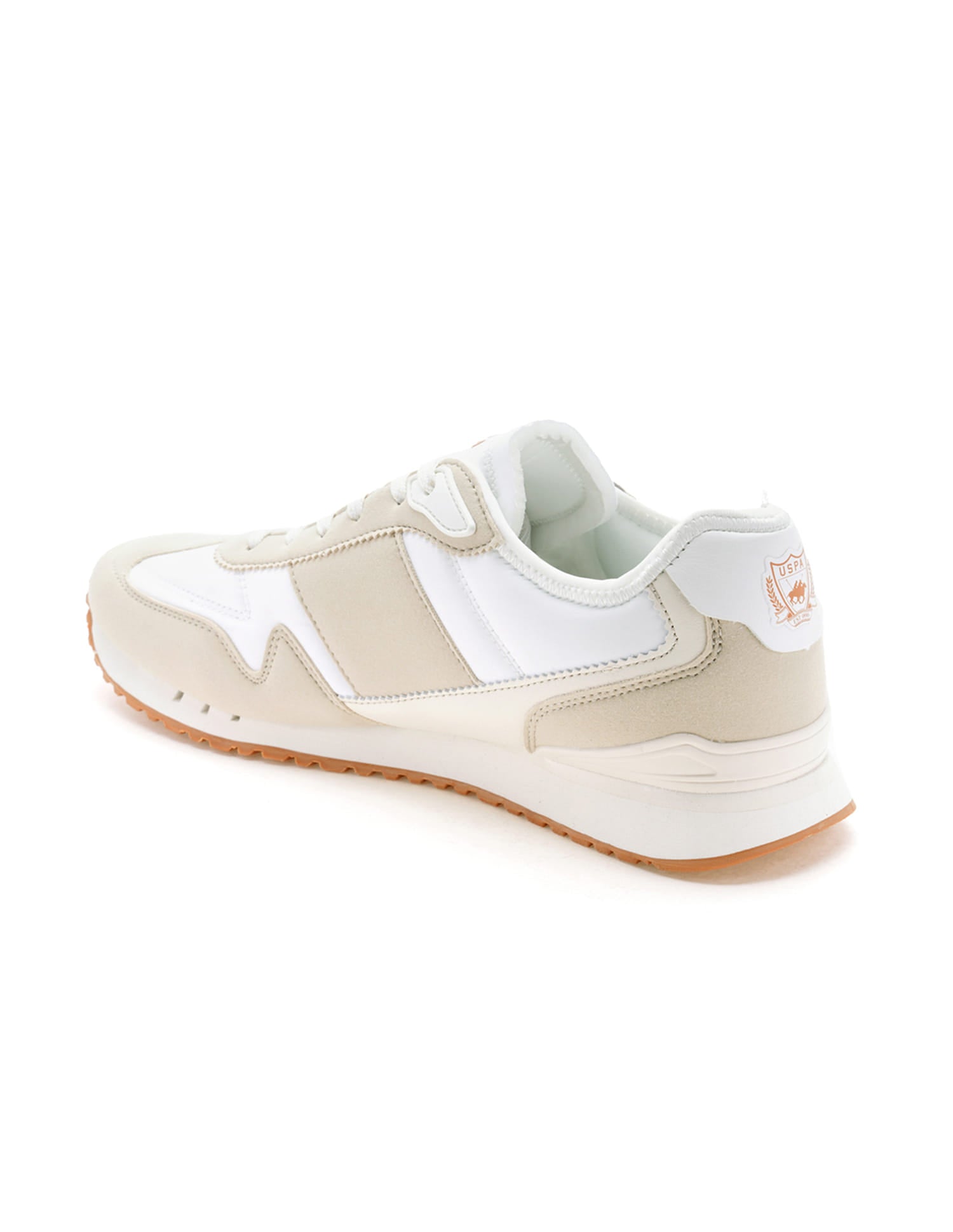 Men Tygo Beige Retro Sneakers Beige and White - U.S. Polo Assn. India | Large
