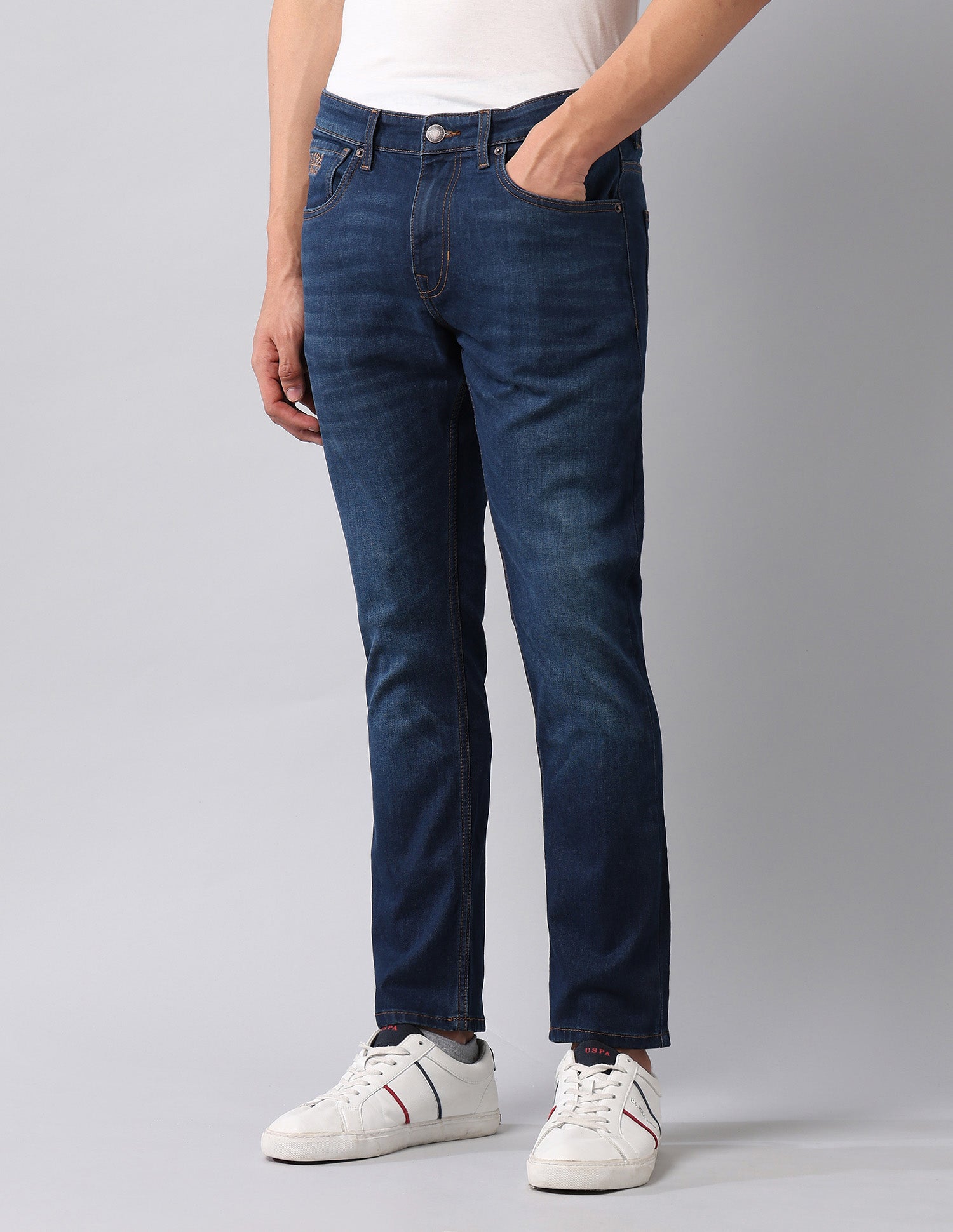 Henry Tapered Fit Blue Jeans Dark Blue - U.S. Polo Assn. India | Large
