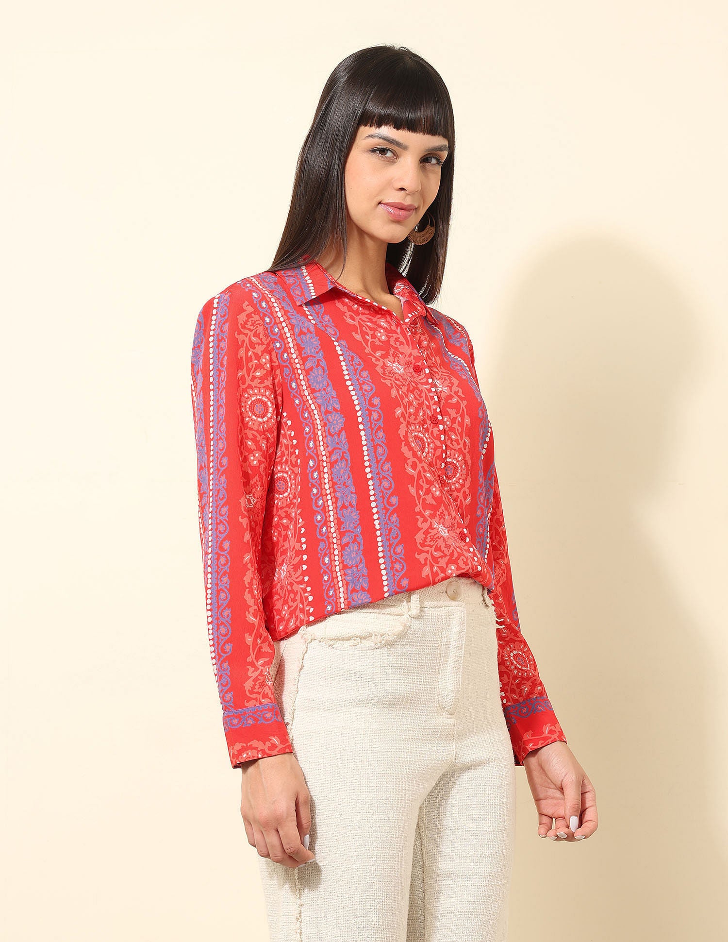 Relaxed Fit Boho Printed Shirt Multi - U.S. POLO ASSN. | Large