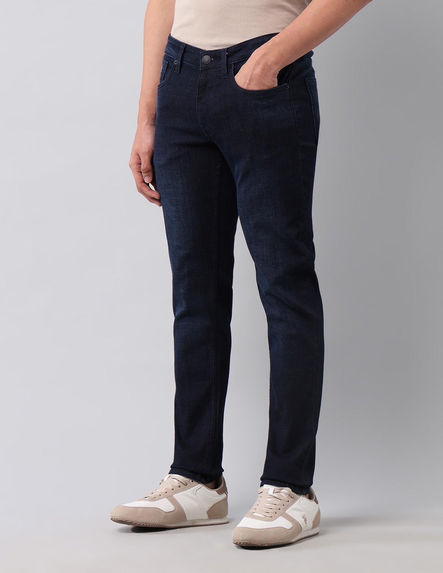 Brandon Slim Tapered Fit Blue Jeans Dark Blue - U.S. POLO ASSN. | Large