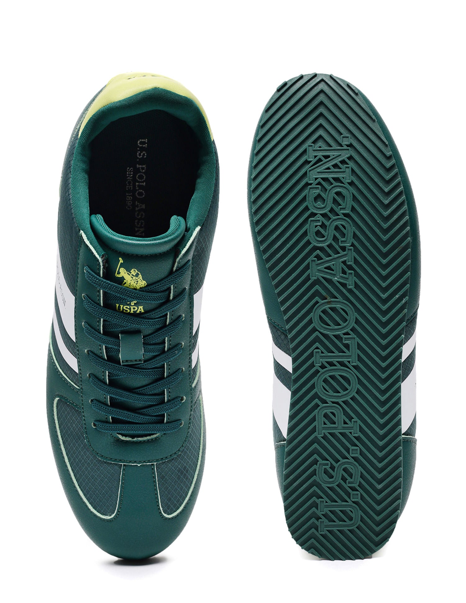 Panelled Brand Stripe Nemsy Sneakers Teal - U.S. Polo Assn. India | Large