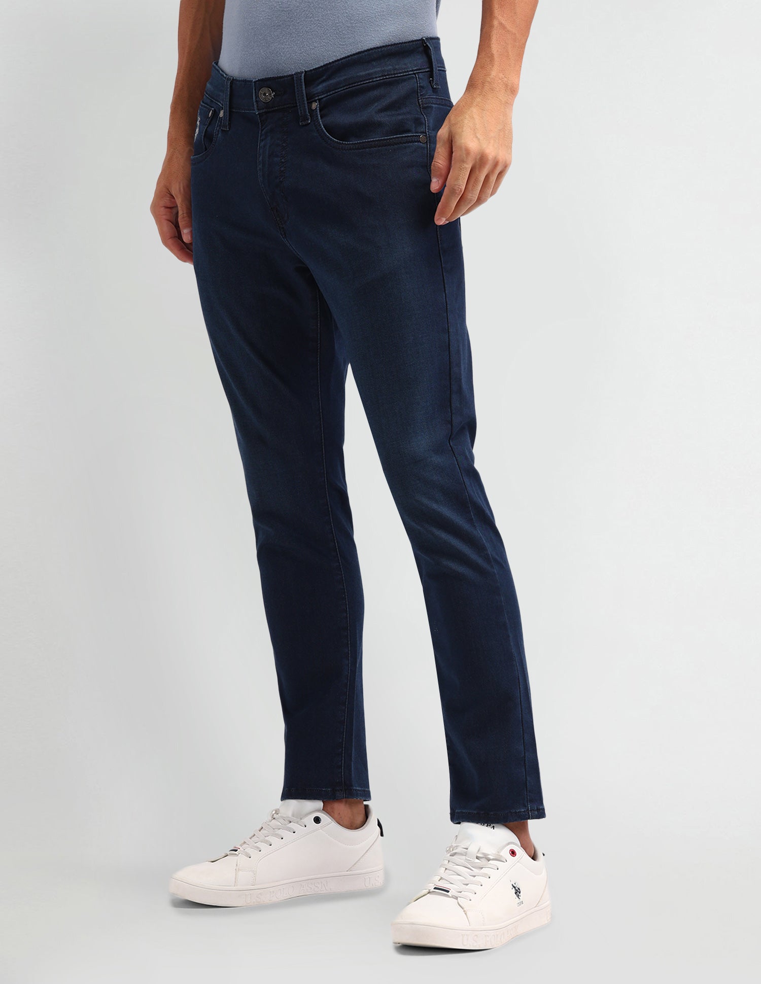 Henry Tapered Fit Cropped Blue Jeans Blue - U.S. Polo Assn. India | Large