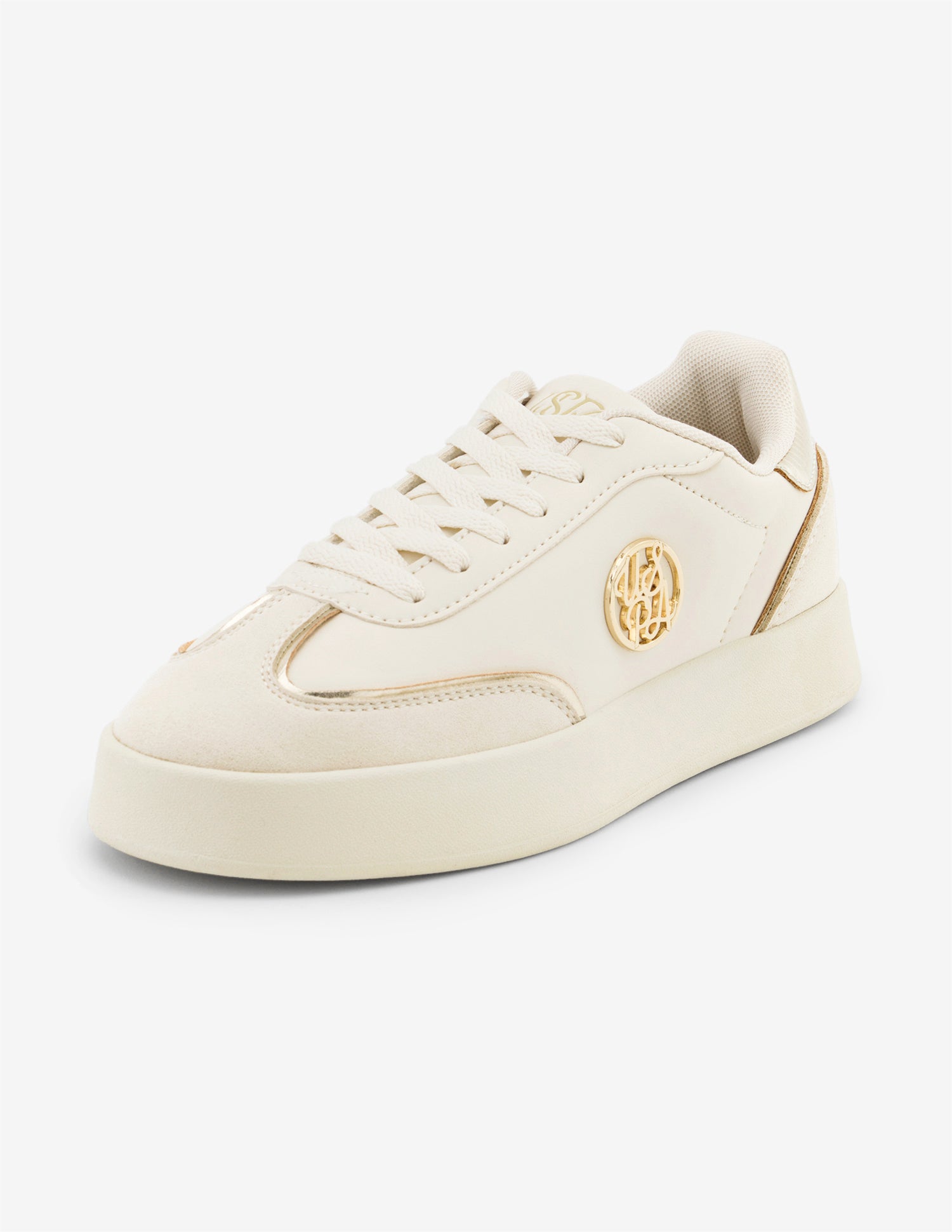 Marcelline Lace-Ups Suede Sneakers Beige - U.S. Polo Assn. India | Large