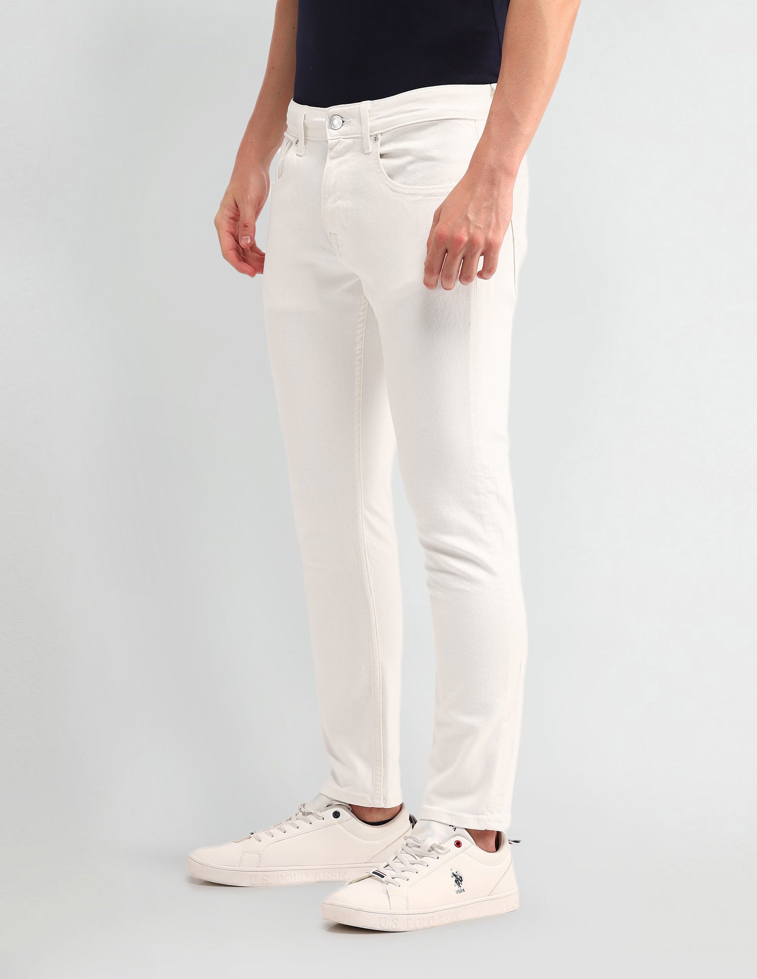 Henry Tapered Cropped Fit Jeans White - U.S. Polo Assn. India | Large