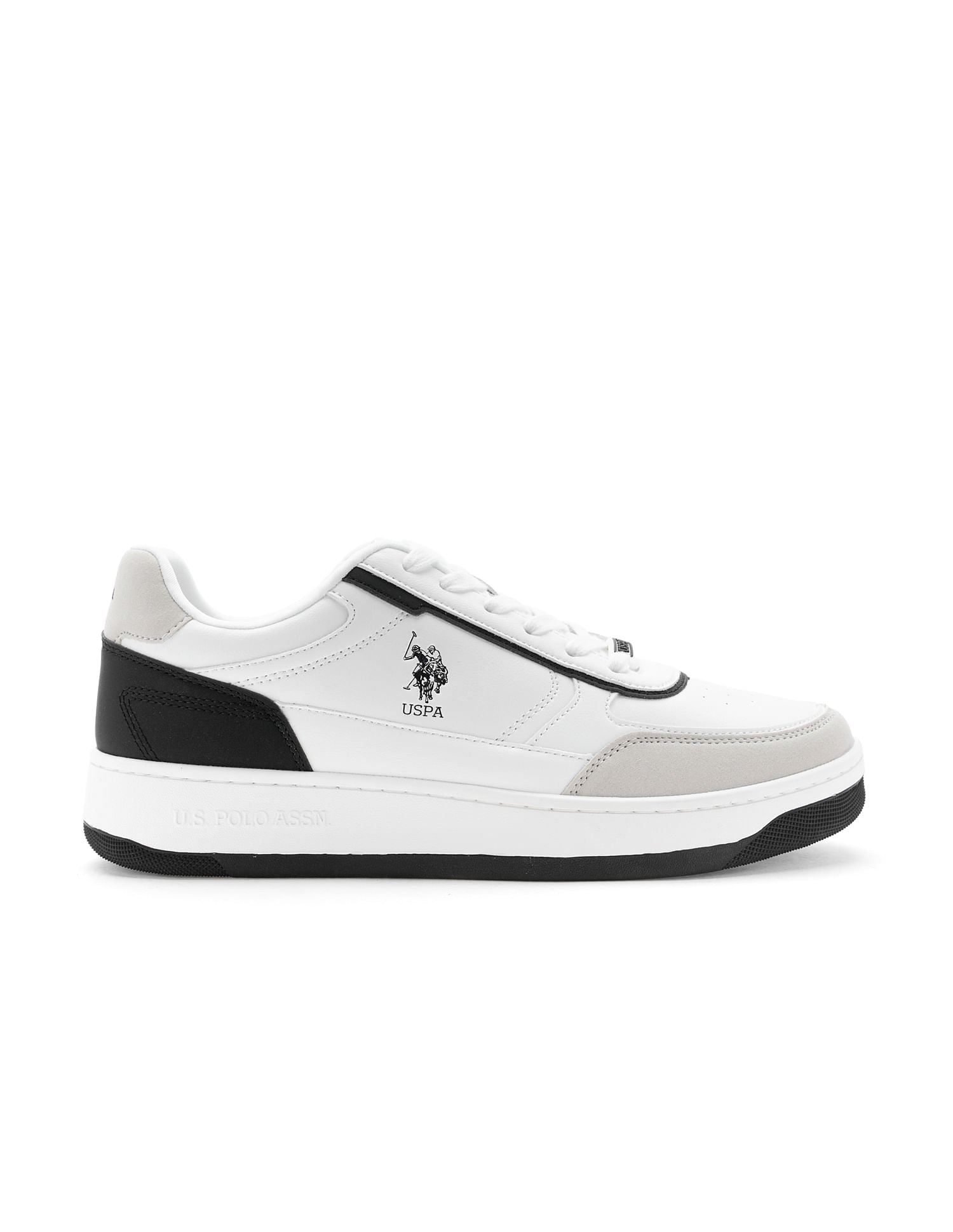 Men Trenno White Retro Court Sneakers White - U.S. POLO ASSN. | Large