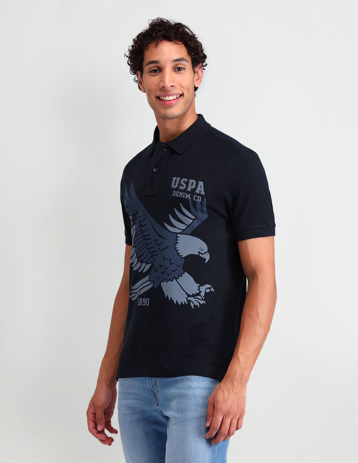 Americana Muscle Fit Brand Polo Shirt Wine - U.S. POLO ASSN. | Large