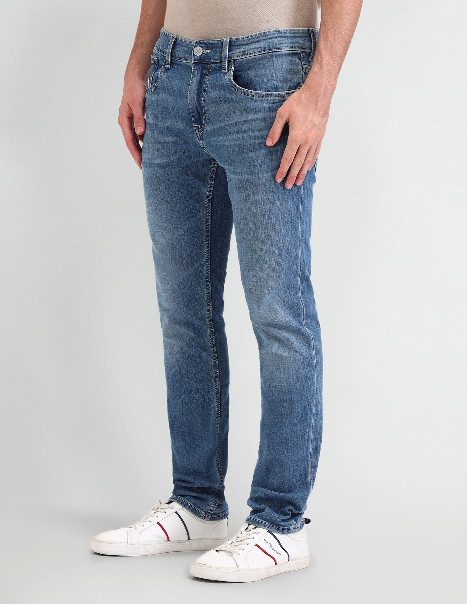 Regallo Skinny Fit Blue Jeans Blue - U.S. Polo Assn. India | Large