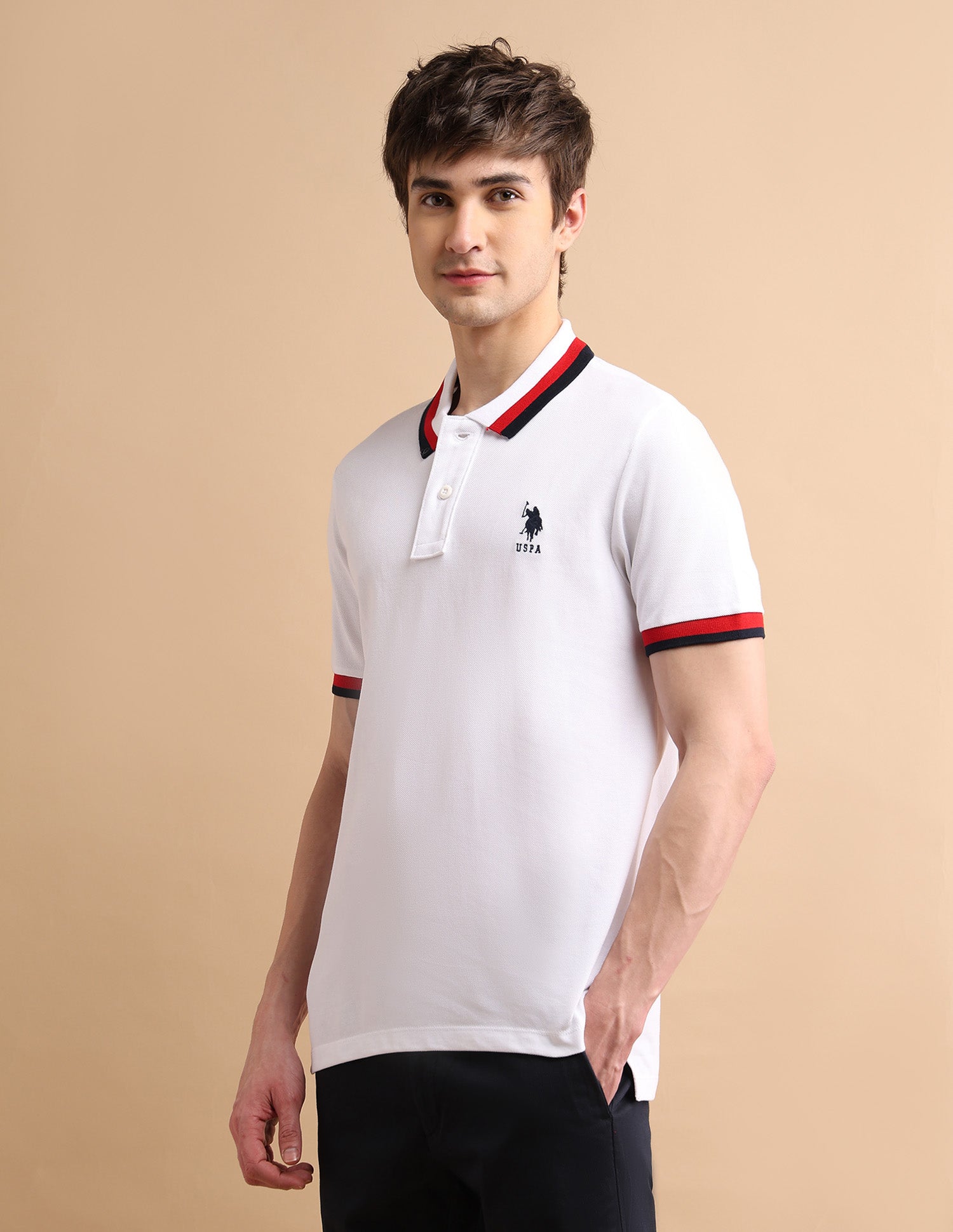 Heritage Tipped Polo Shirt White - U.S. POLO ASSN. | Large