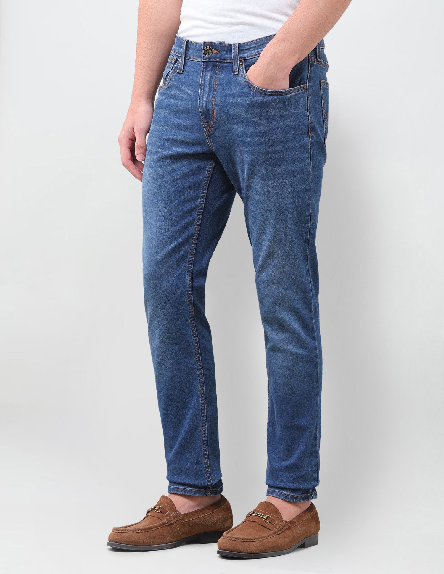 Brandon Slim-Tapered Fit Blue Jeans Indigo - U.S. Polo Assn. India | Large