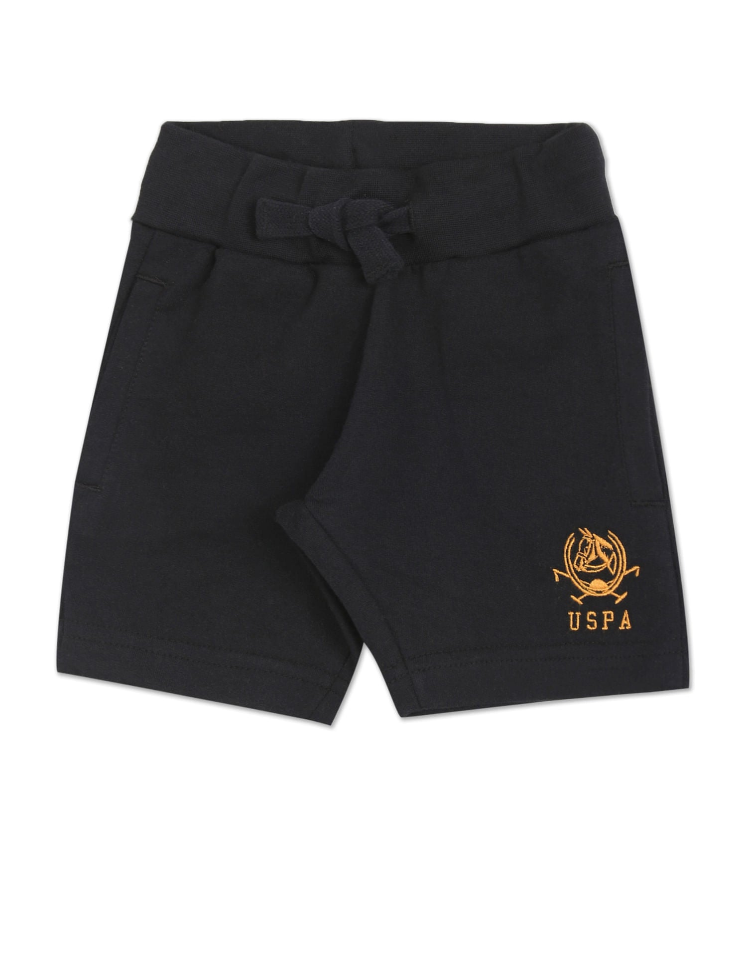 Boys Assorted Mid Rise Knit Shorts - Pack Of 2 Maroon and Black - U.S. Polo Assn. India | Large