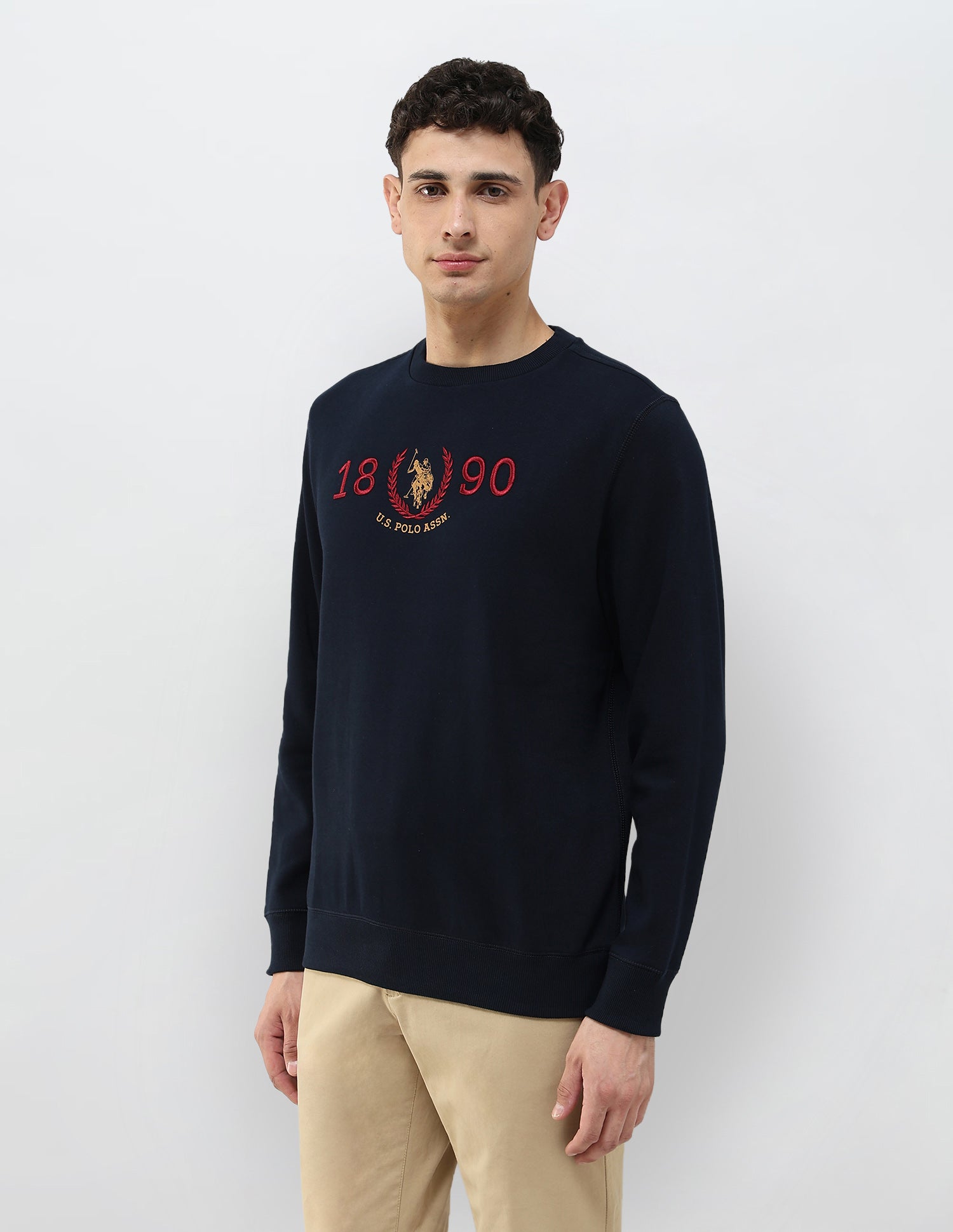 Brand Embroidered Regular Fit Sweatshirt Navy - U.S. POLO ASSN. | Large