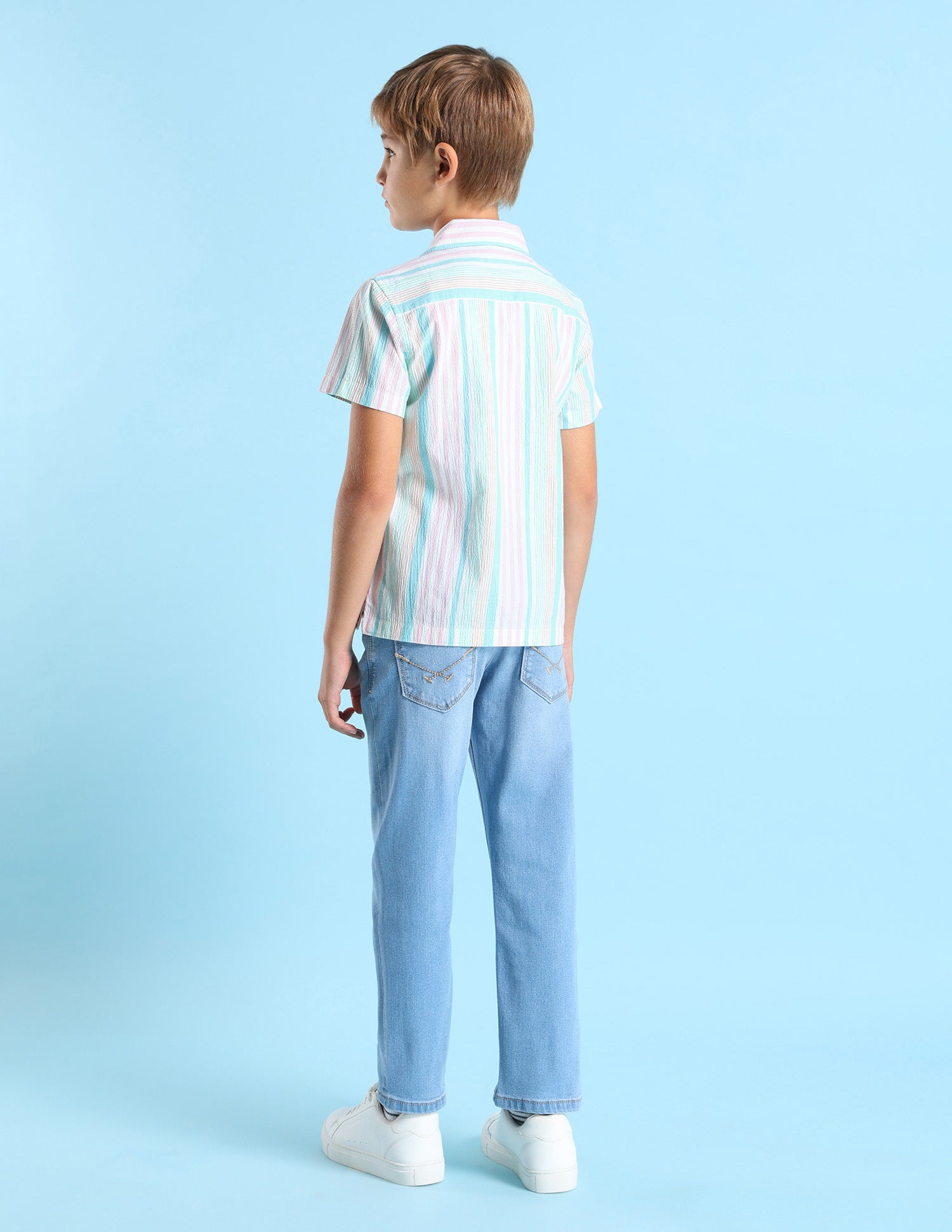 Boys Relaxed Fit Twill Shirt Pink - U.S. POLO ASSN. | Large