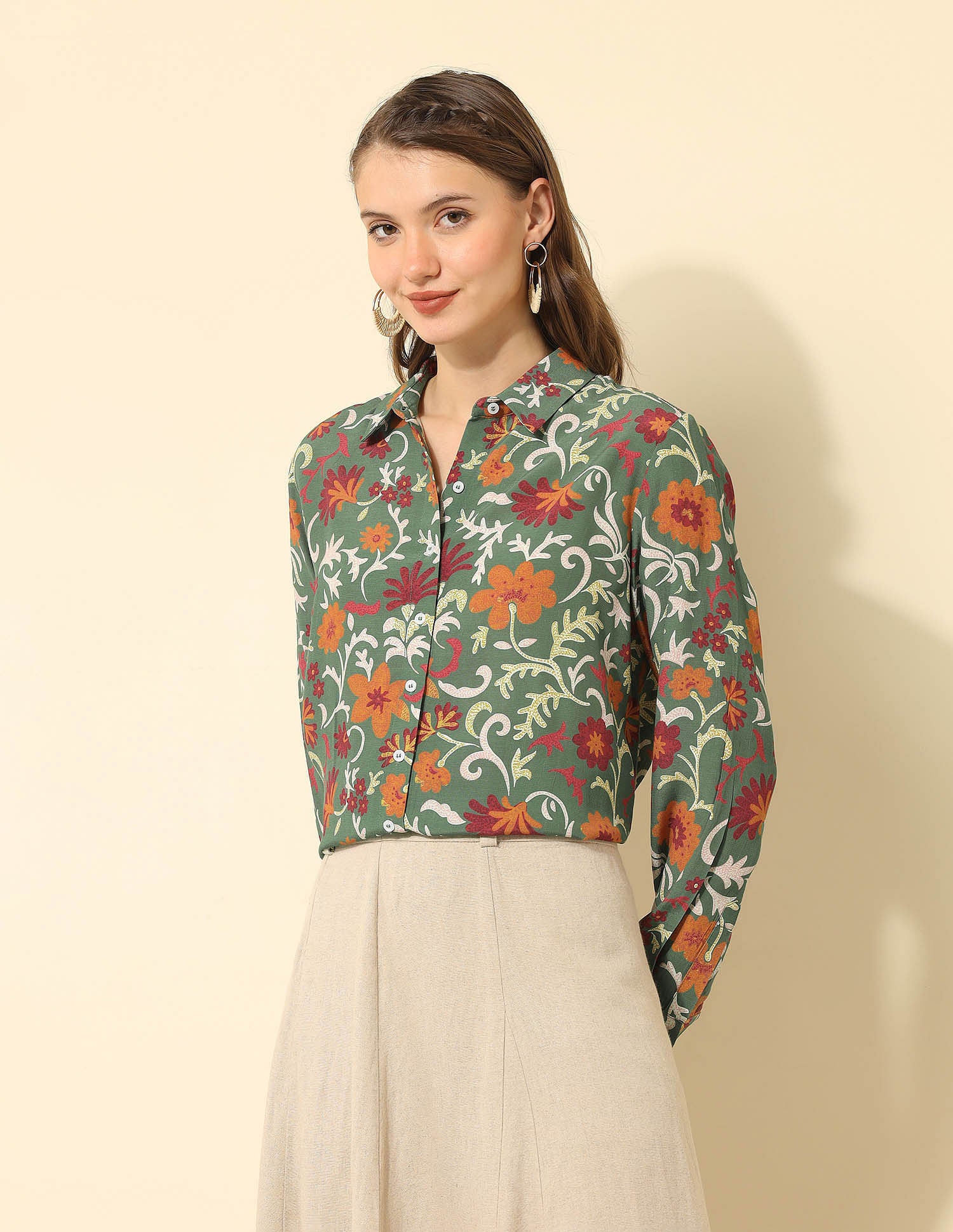 Regular Fit Floral Printed Shirt Multi-colour - U.S. POLO ASSN. | Large