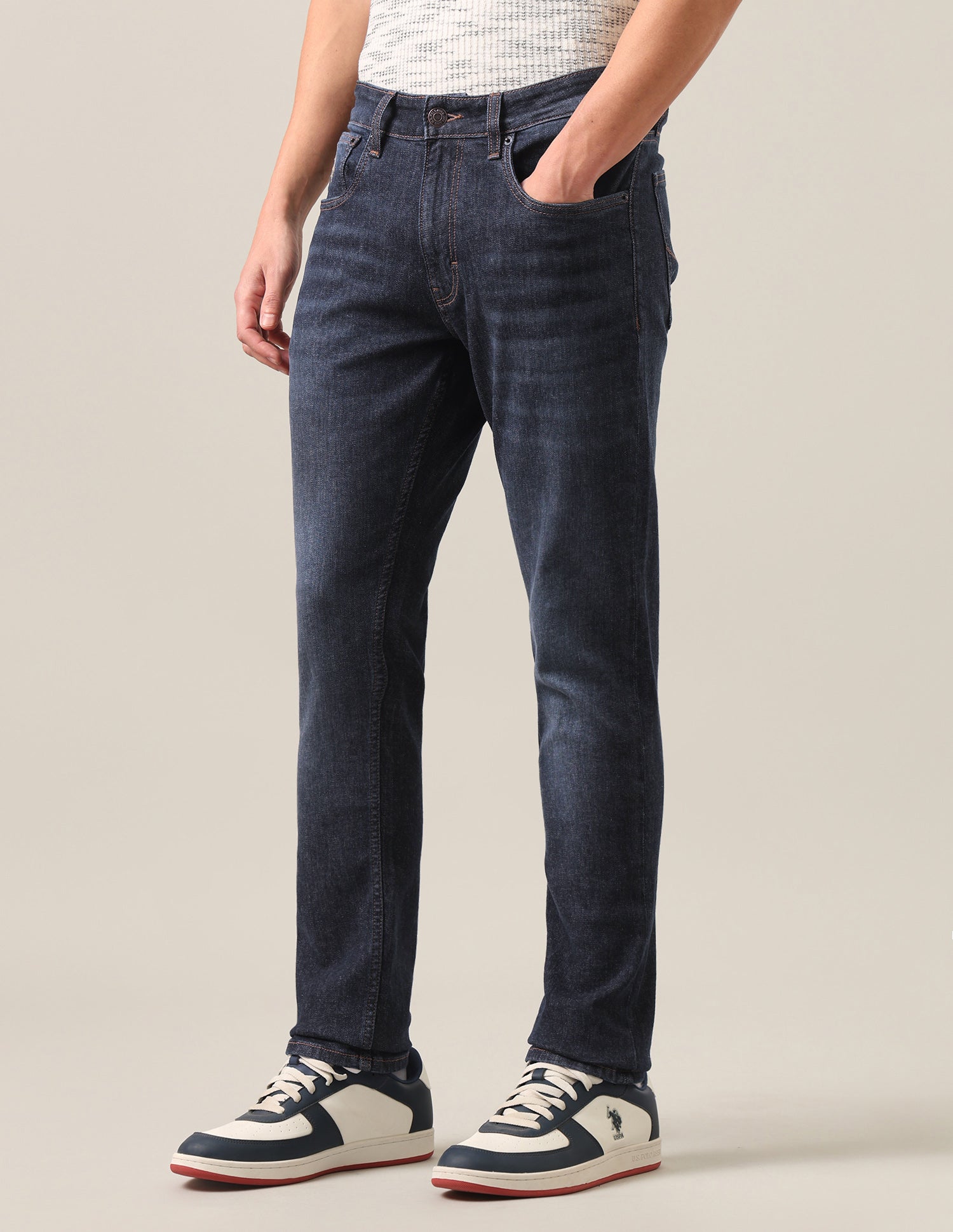 Brandon Slim-Tapered Fit Blue Jeans Blue - U.S. Polo Assn. India | Large