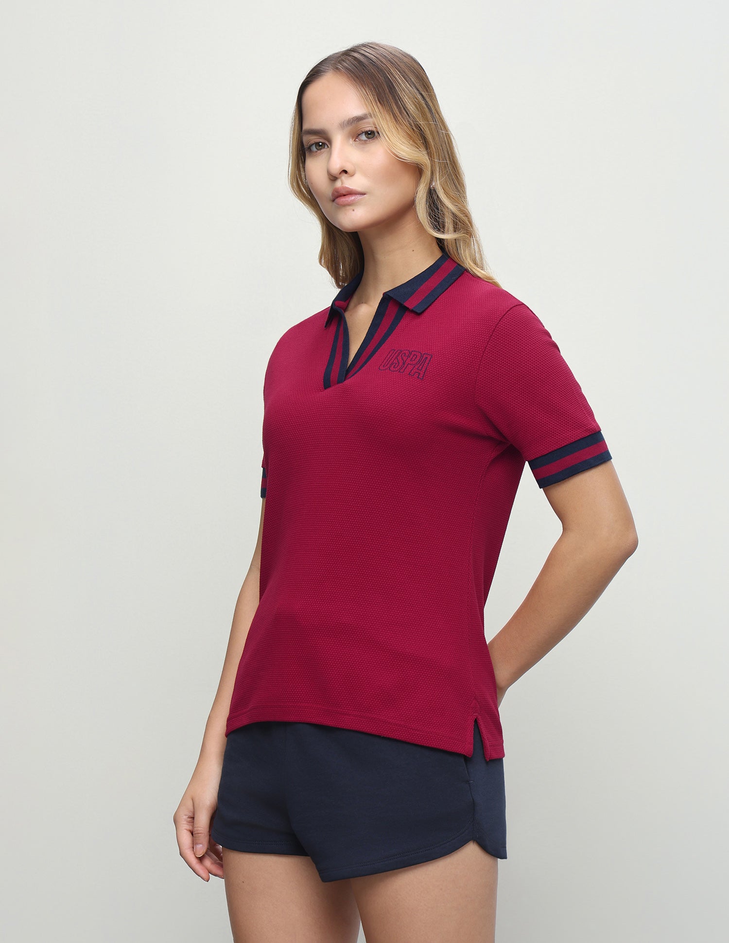 Solid Regular Fit Polo Shirt Red - U.S. Polo Assn. India | Large