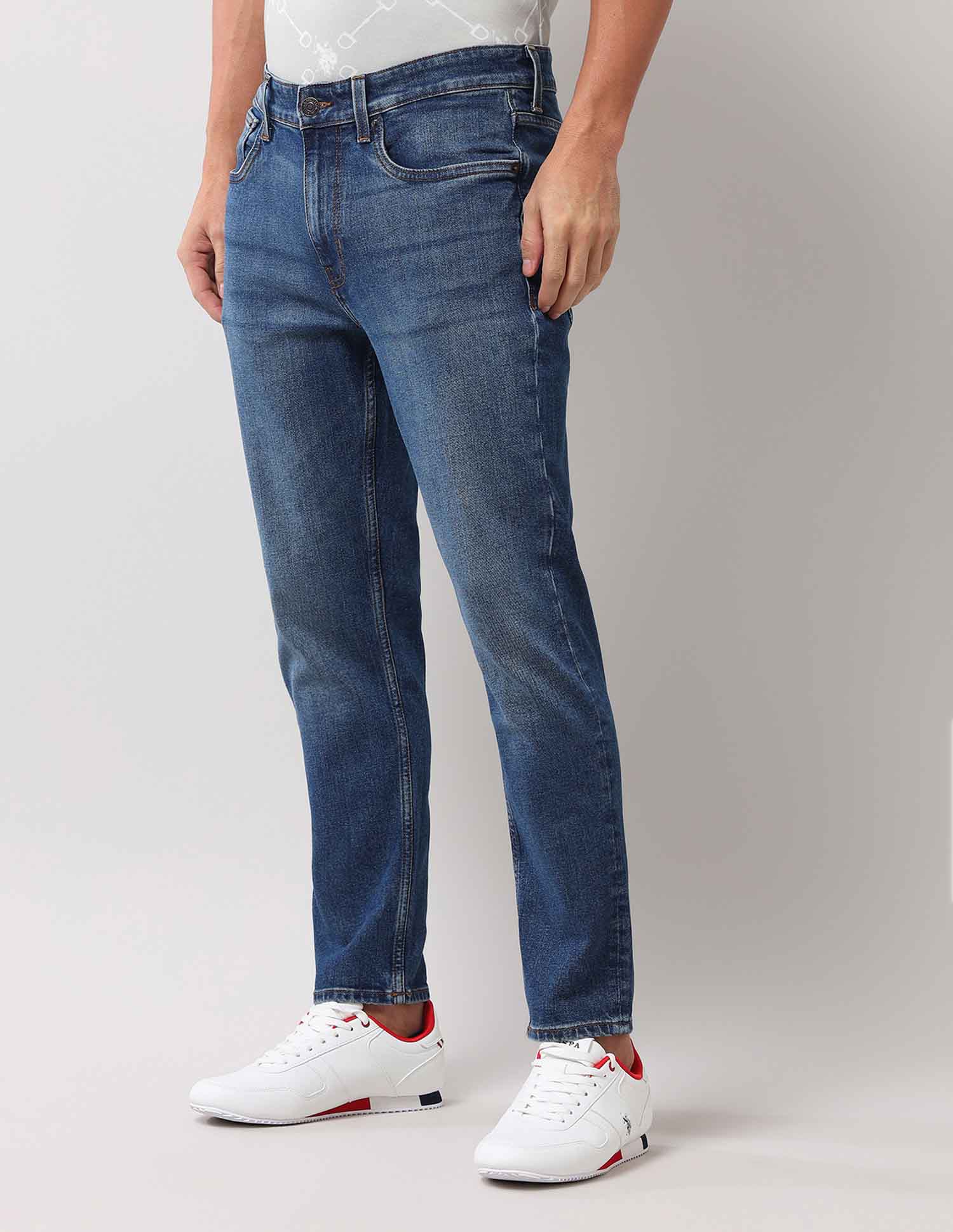 Cole Comfort Cropped Blue Jeans Dark Wash - U.S. Polo Assn. India | Large