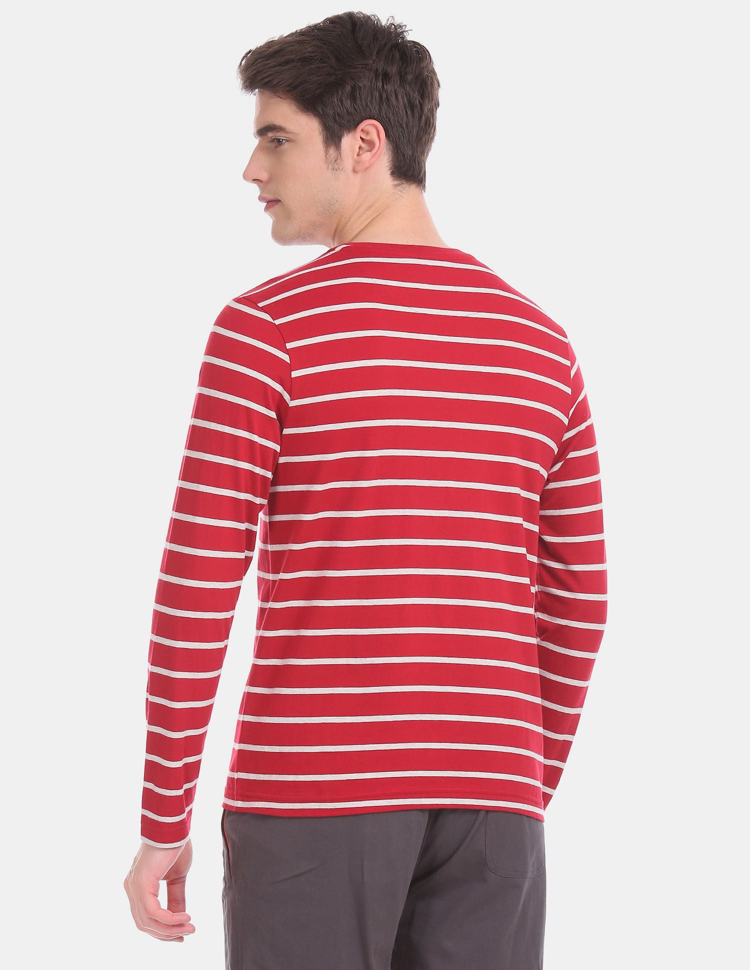 Comfort Fit Stripe Cotton I689 Lounge T-Shirt - Pack Of 1 Red - U.S. POLO ASSN. | Large