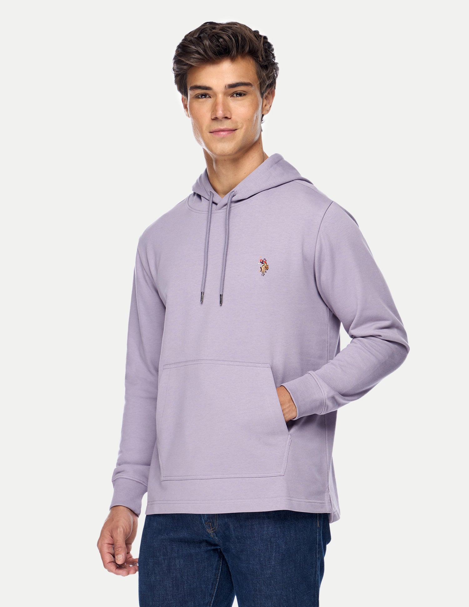 Solid Regular Fit Sweatshirt Lilac - U.S. Polo Assn. India | Large